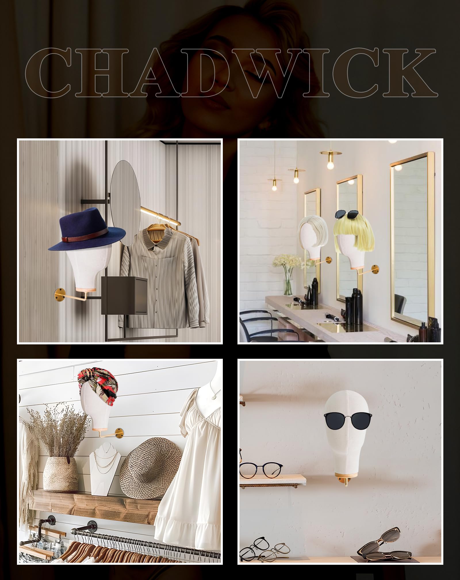 Amazon.co.jp: CHADWICK マネキンヘッド ウィッグマネキン 頭囲