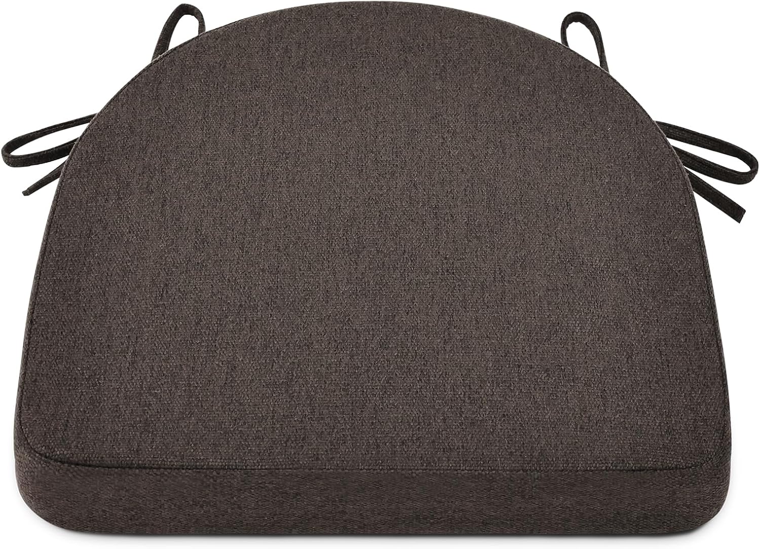 Shinnwa Dining Chair Cushions, Non-Slip Kitchen Chair Cushions with Ties and Machine Washable Cover, 17 x 16.5 x 2in, Dark Brown Dark Brown 1