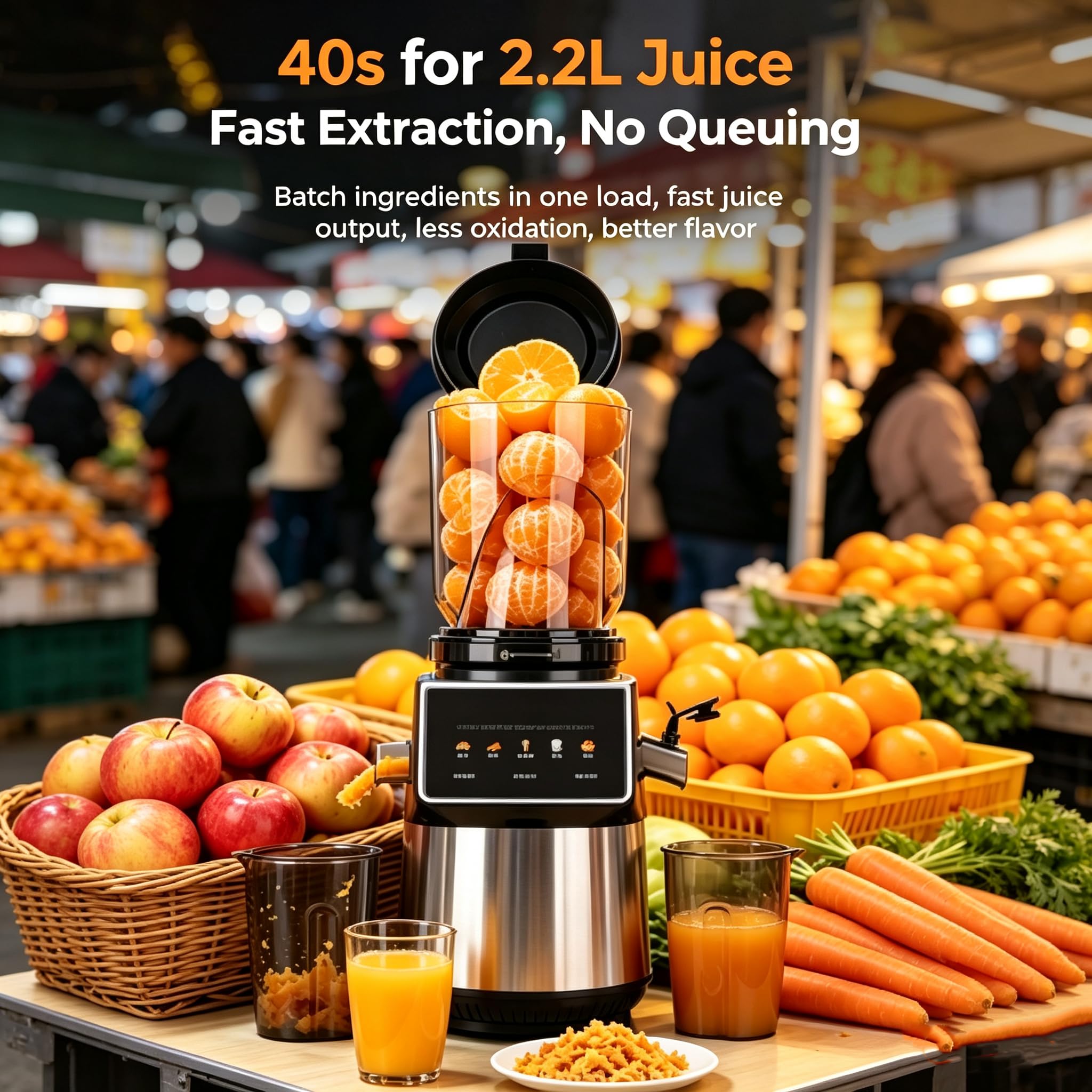 Spremiagrumi A Freddo Da 300 W, Spremifrutta Da 2,2 Litri