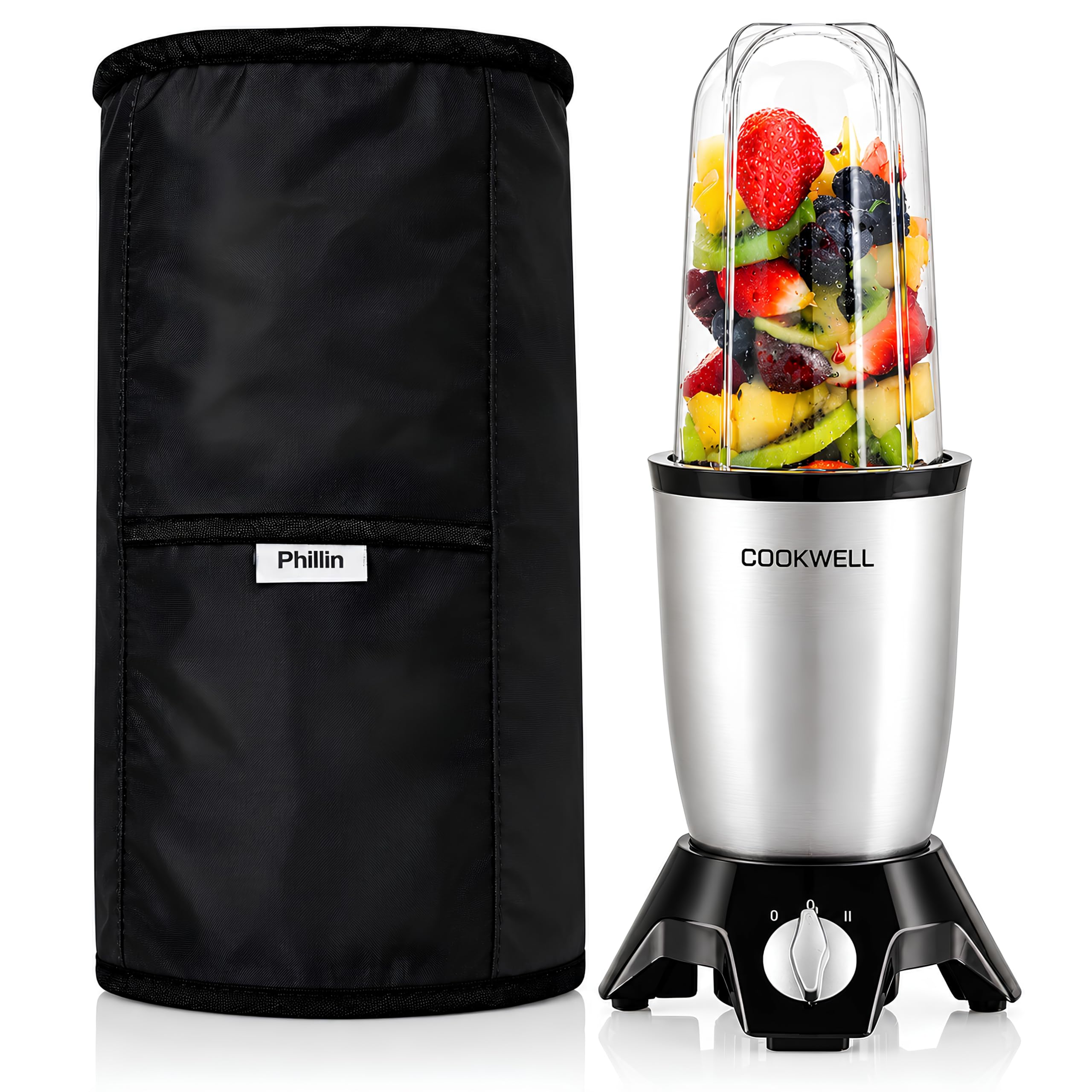 Phillin Blender Dust Cover - Dustproof, Scratchproof and Waterproof, Suitable Mixer Grinder Model for Cookwell/Wonderchef/Nutri pro/Nutri Bullet Juicer Blender - Black (6”X 6”X 12”)