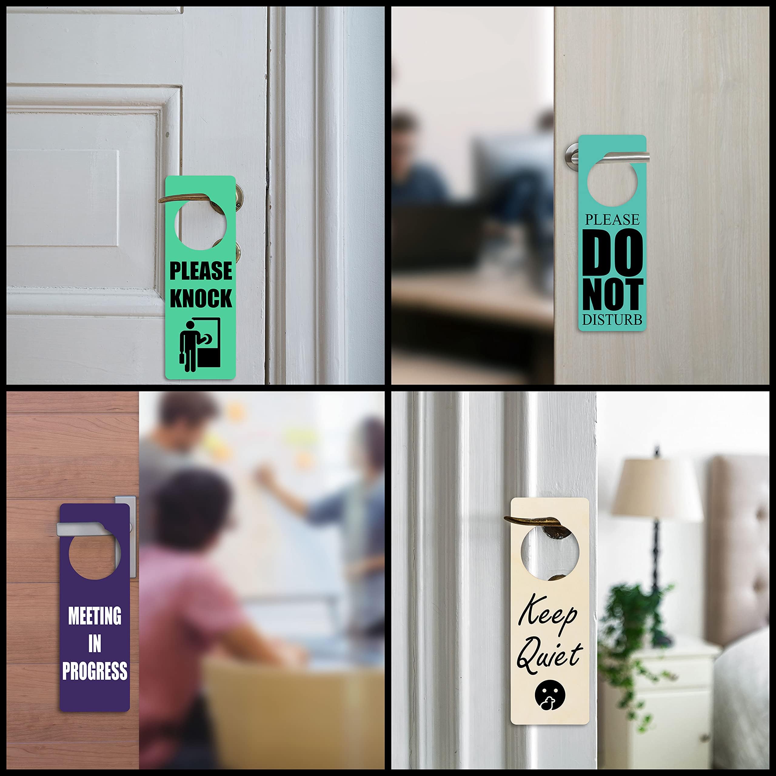 Plaque de porte en bois BIENVENUE avec fleur edelweiss - Décoration