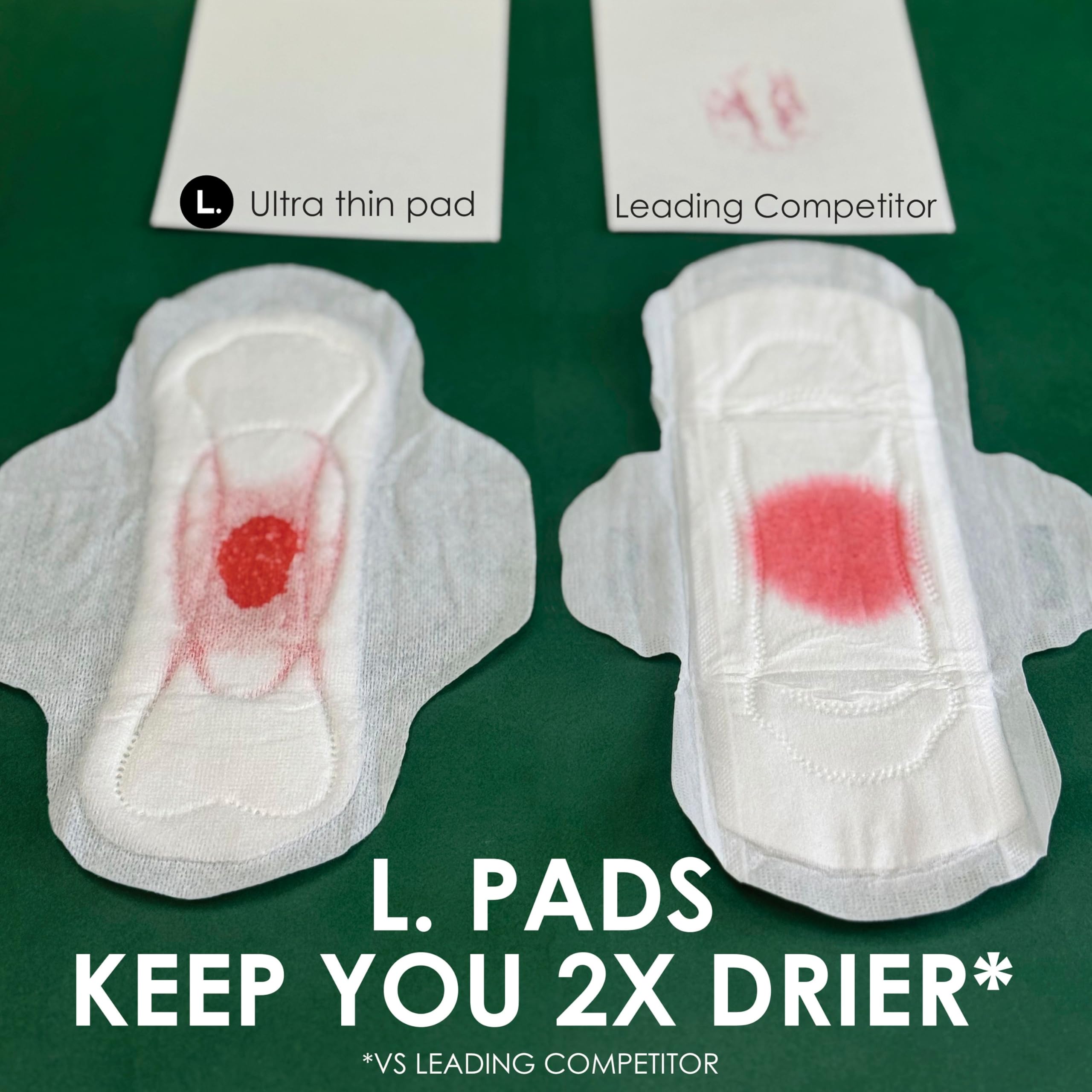 Ultra Thin Pads for Women, Organic Cotton Top Layer, Regular Absorbency, Menstrual Pads with Wings, Made Without Synthetic Pesticides and Fragrances, 24 Count