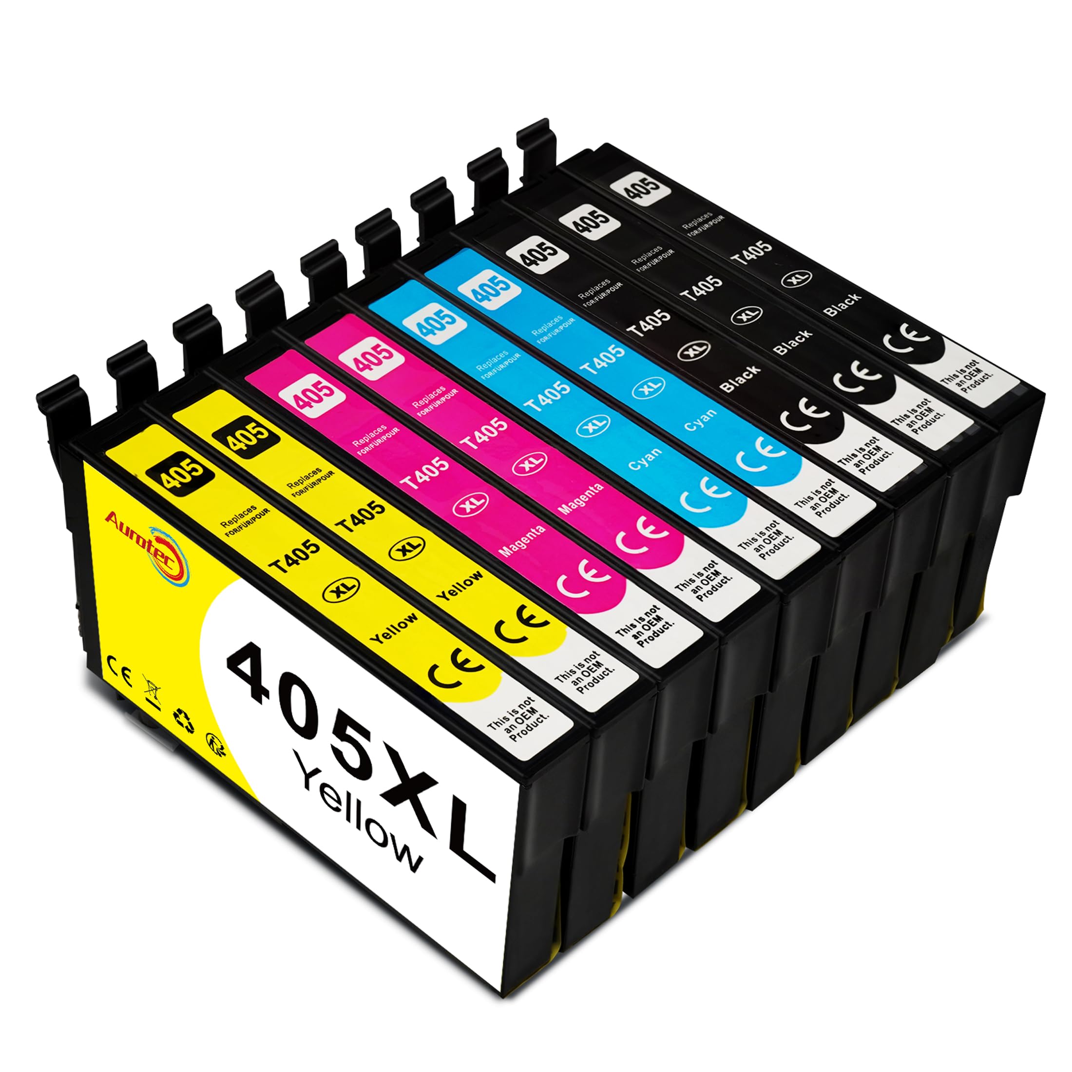 Aurotec Cartucce 405 XL 405 Compatibili con Cartucce Epson 405XL 405 Multipack Compatibile con Epson WF7830 WF 7310 WF7840 WF7835 WF3820 WF3825 WF4830 WF4820 WF4825 (9-Pack)