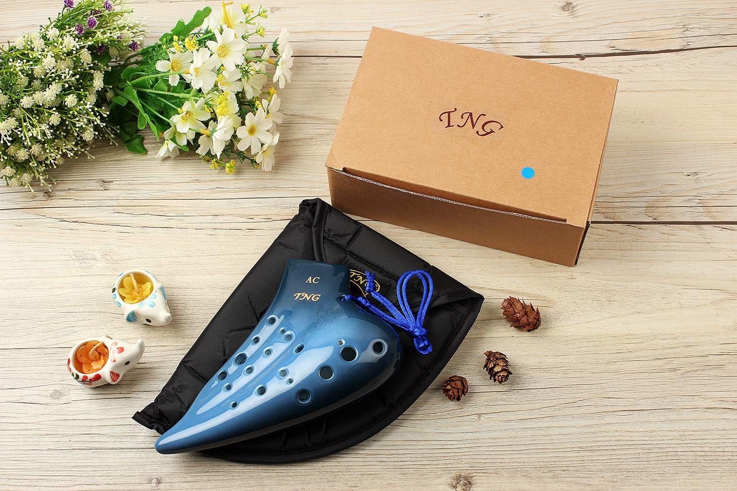 Amazon | TNG オカリナ 楽器 [ トリプル/アルト/グラデーションブルー