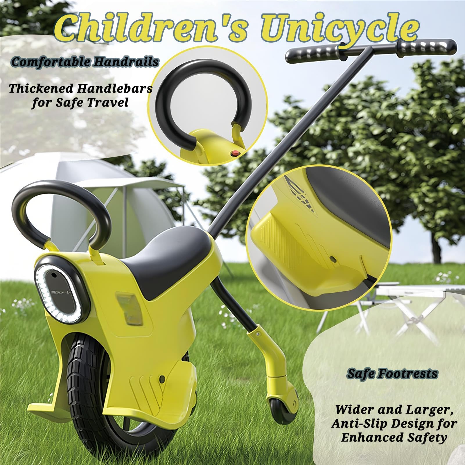 Monocycle à Pousser pour Enfants, Tricycle 2 en 1 pour Tout-Petits, Voiture D'éQuilibre à Pousser pour Parents Et Enfants, pour L'IntéRieur Et L'ExtéRieur
