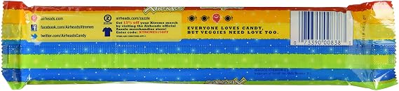 Airheads Extremes Sour Candy, Rainbow Berry, 2 Ounce (Pack of 4 Individual Packages)