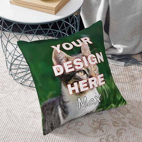 Miniatura 5 de Almohada personalizada con imagen y texto, de terciopelo de dos lados, funda de almohada personalizada con foto, decoración de habitación