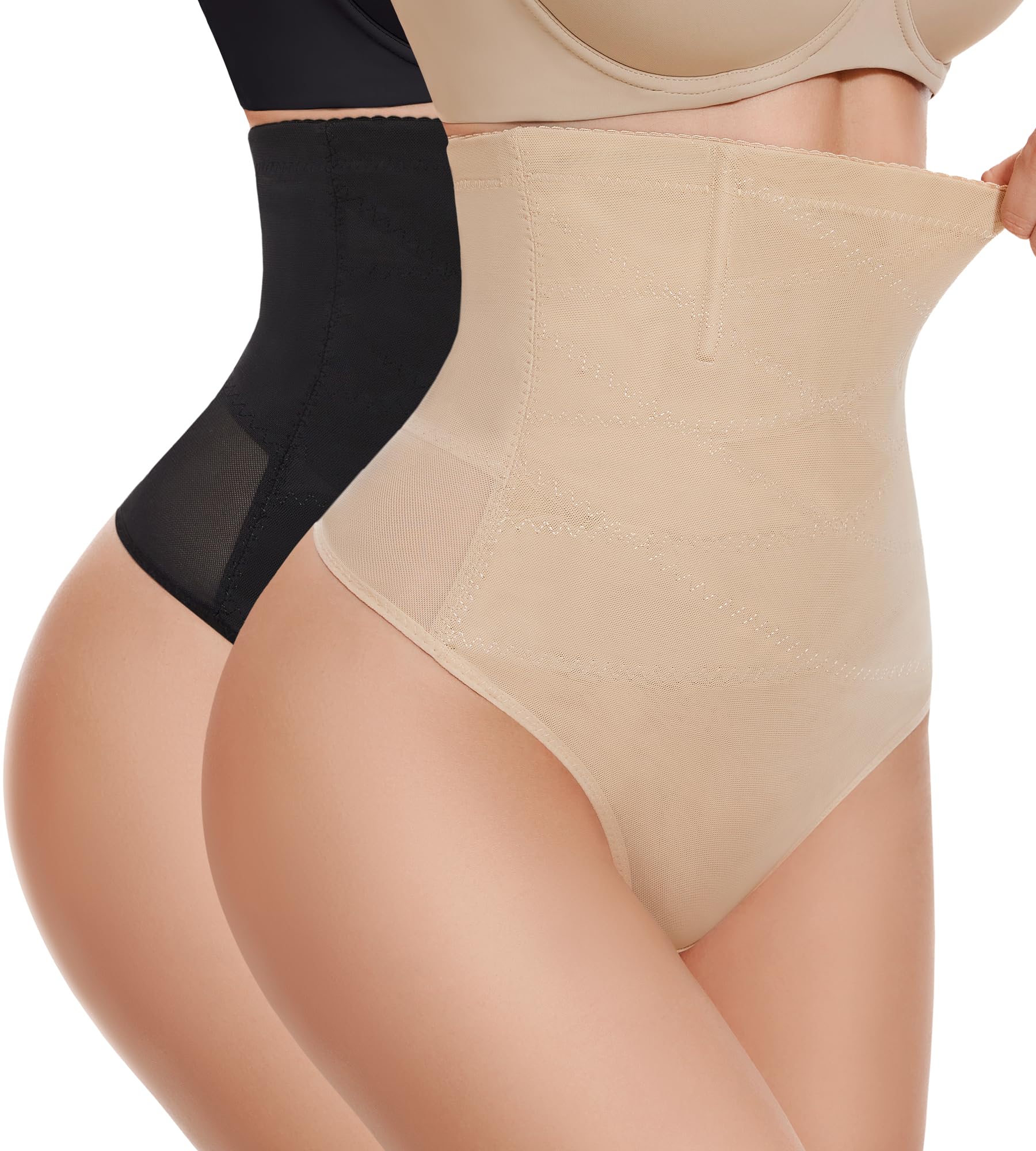 Photo 1 of ForeverShaper Thong Shapewear Tummy Control - Womens High Waisted Body Shaper Panties Girdle Compression Shapewear Underwear
