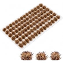 123 Static Grass Tuft Cluster 3 Size Artificial Model Grass Tufts | Scenery Model DIY Miniature, Self Adhesive, War Gaming Terrain, Diorama Supplies & Grass, Withered Winter Grass