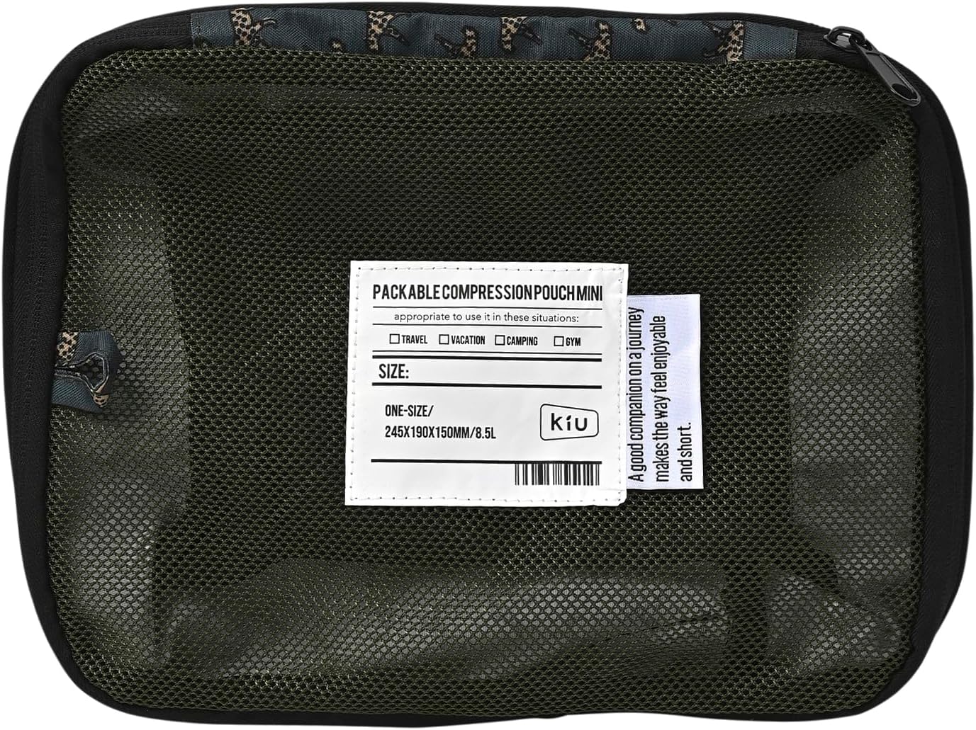 K466-511 Packable Compression Pouch, Mini Packable COMPRESSION POUCH Mini Travel Pouch, Travel, Storage, Lightweight, Clothing, Underwear, Gusset, Compression Zipper, Compact, Unisex, Unisex,
