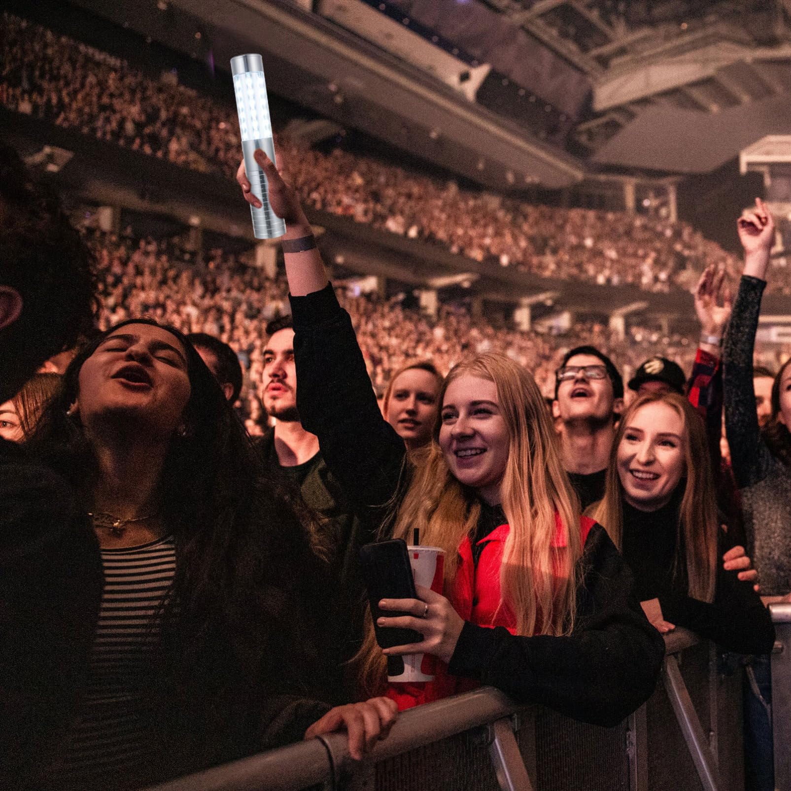 VICASKY Led Glowing Stick Rechargeable Flashing for Boys and Girls Prop for Year Celebrations Bars and Fun Events Us