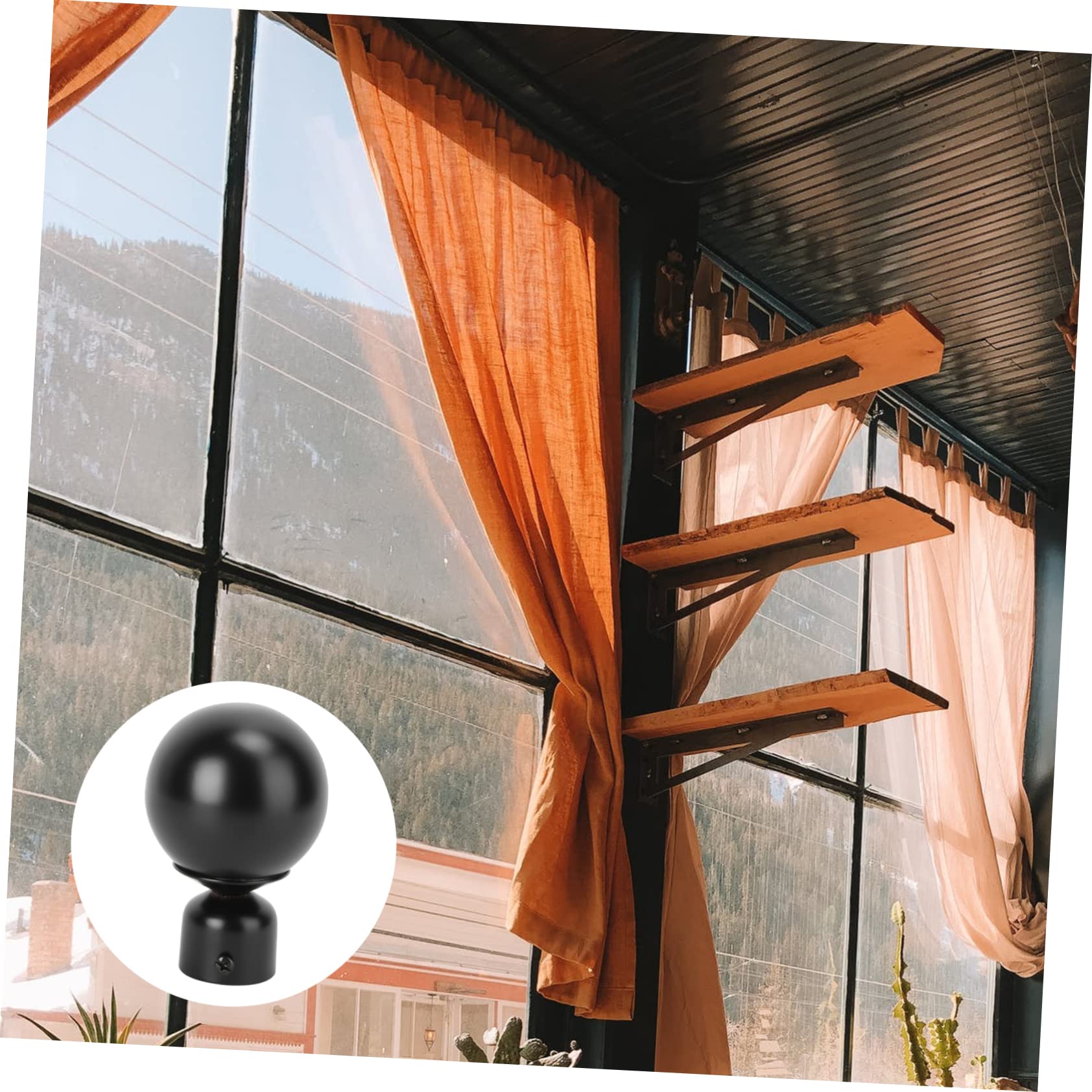 Endstücke für Gardinenstangen, 2 Stück römische Stange, dekorativer Kopf, Anmut, Dekoration, Verdunkelungsvorhänge, Wohnaccessoires, Wohnungsdekoration, dekorative Endkappe, Vorhang, Endstücke, Vorhan
