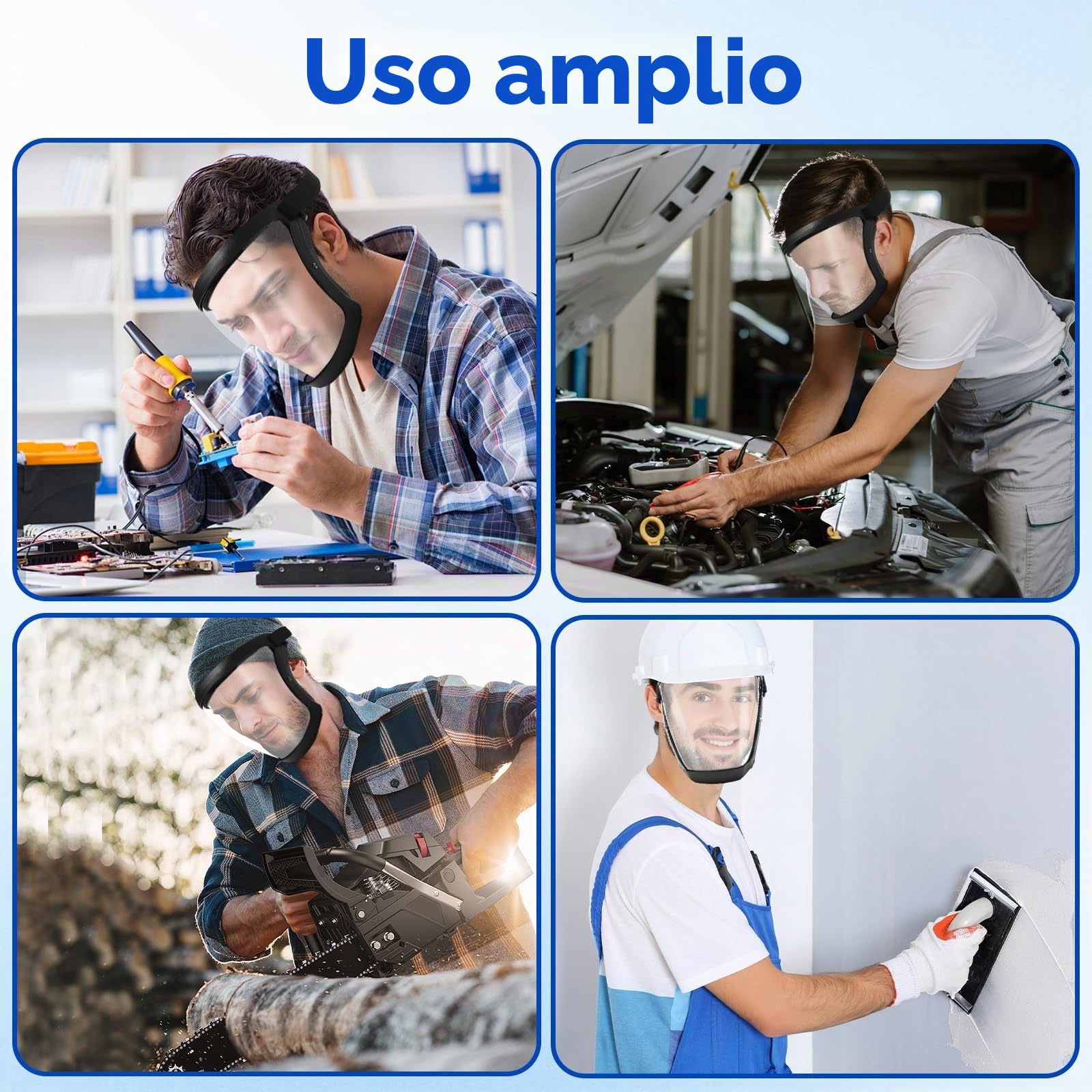 Máscara Deportiva Transparente de Protección Facial Completa