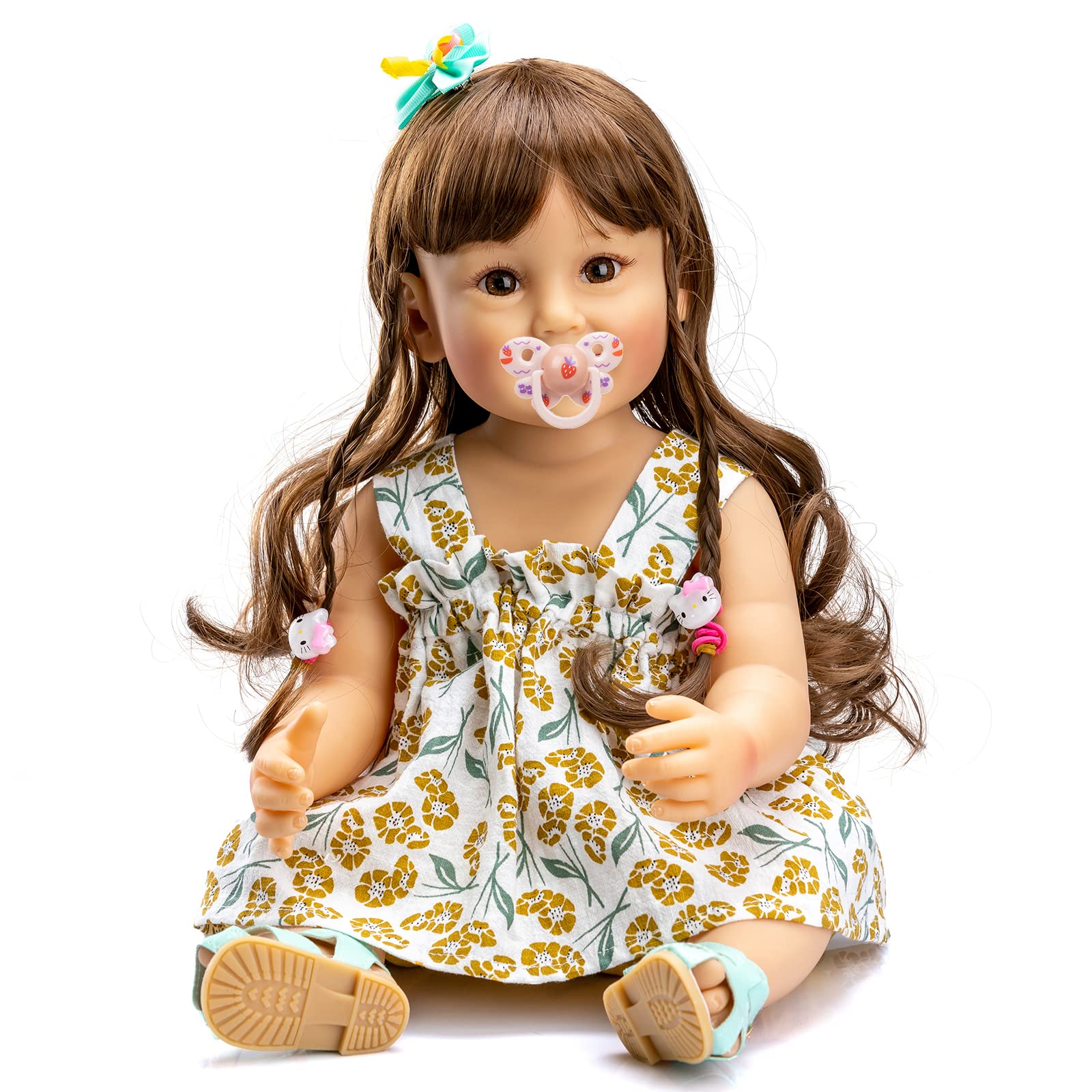 Anano Muñecas Reborn Bebé Hembra Sonriendo 48CM Muñecas Reborn De