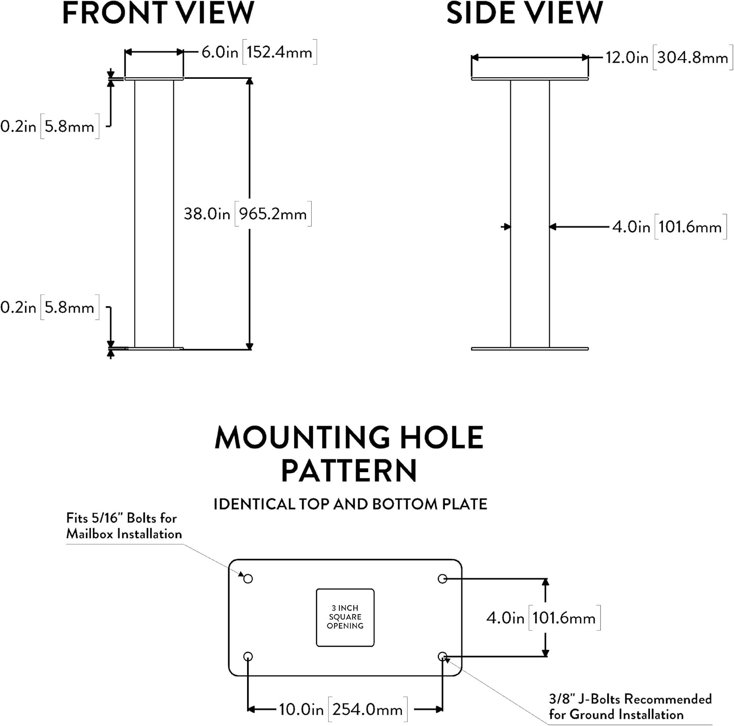 Frее Shірріng Ovеr $50 Architectural Mailboxes® 5526B Surface Mount Mailbox Post, Black