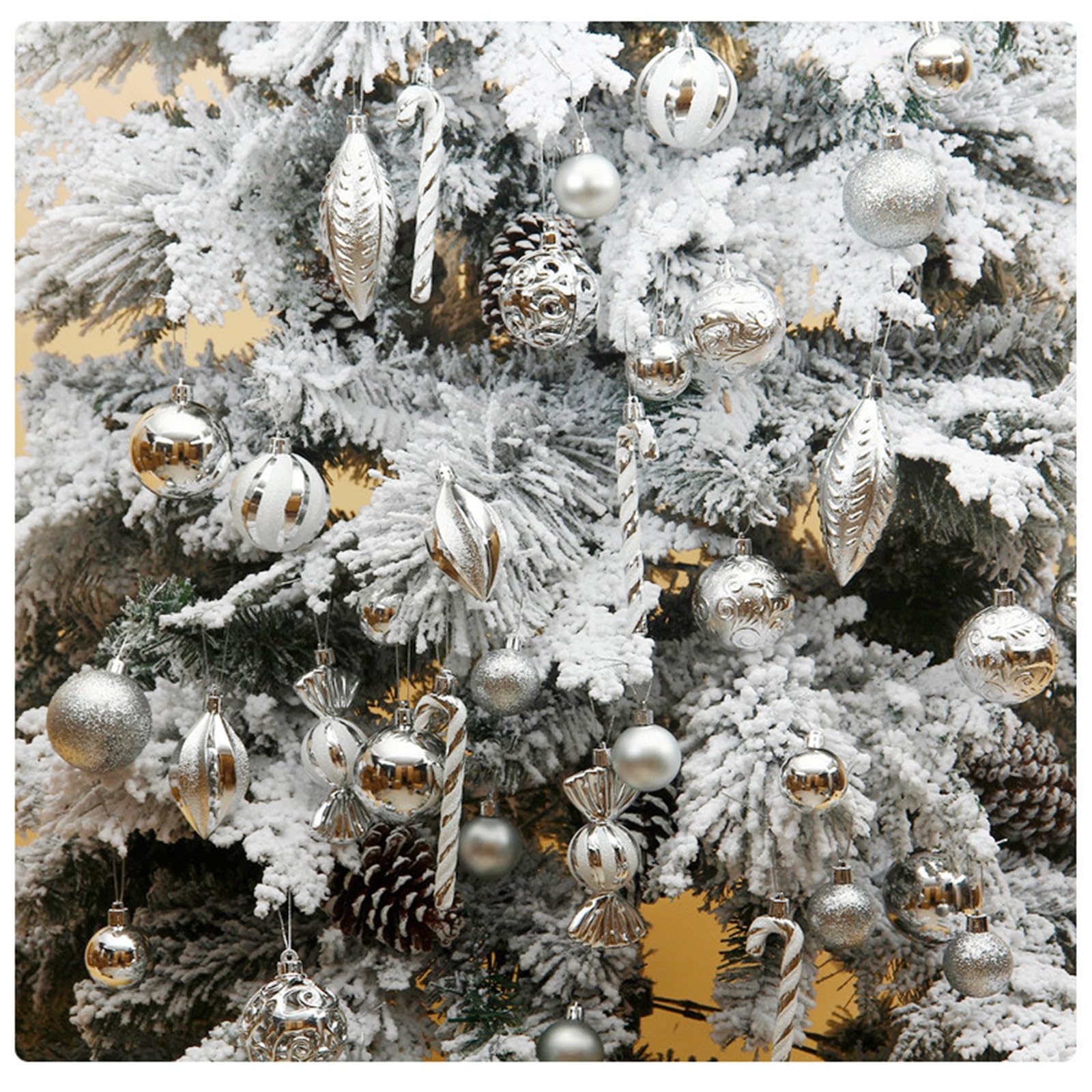 Christbaumkugeln Set, Kunststoffkugeln, Ornamente für den Innen und Außenbereich, viele Verwendungsszenarien, wasserdichte Weihnachtsdekoration