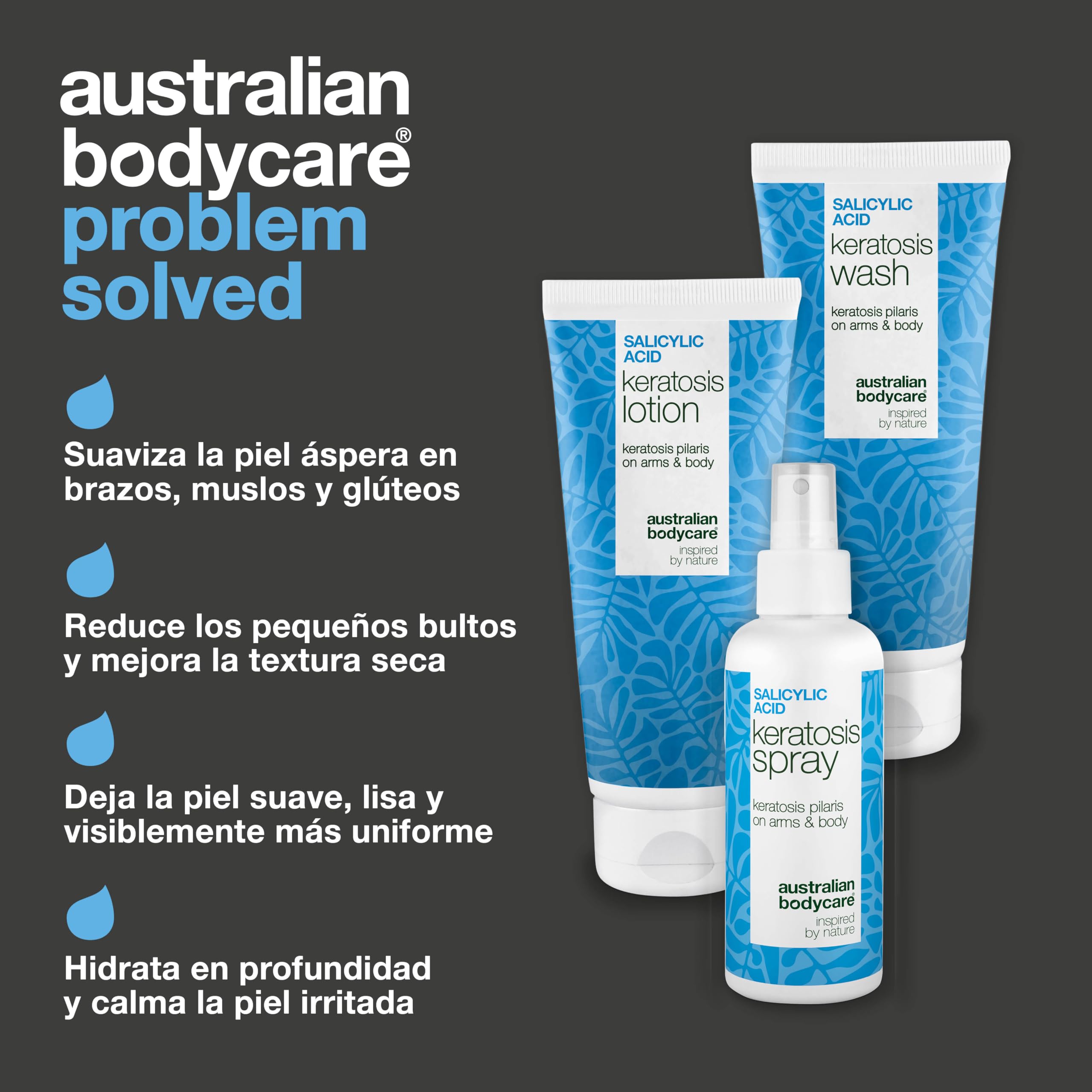 Australian Bodycare Pack Queratosis Pilaris – Ácido Salicílico – Piel de Gallina & Rugosidades
