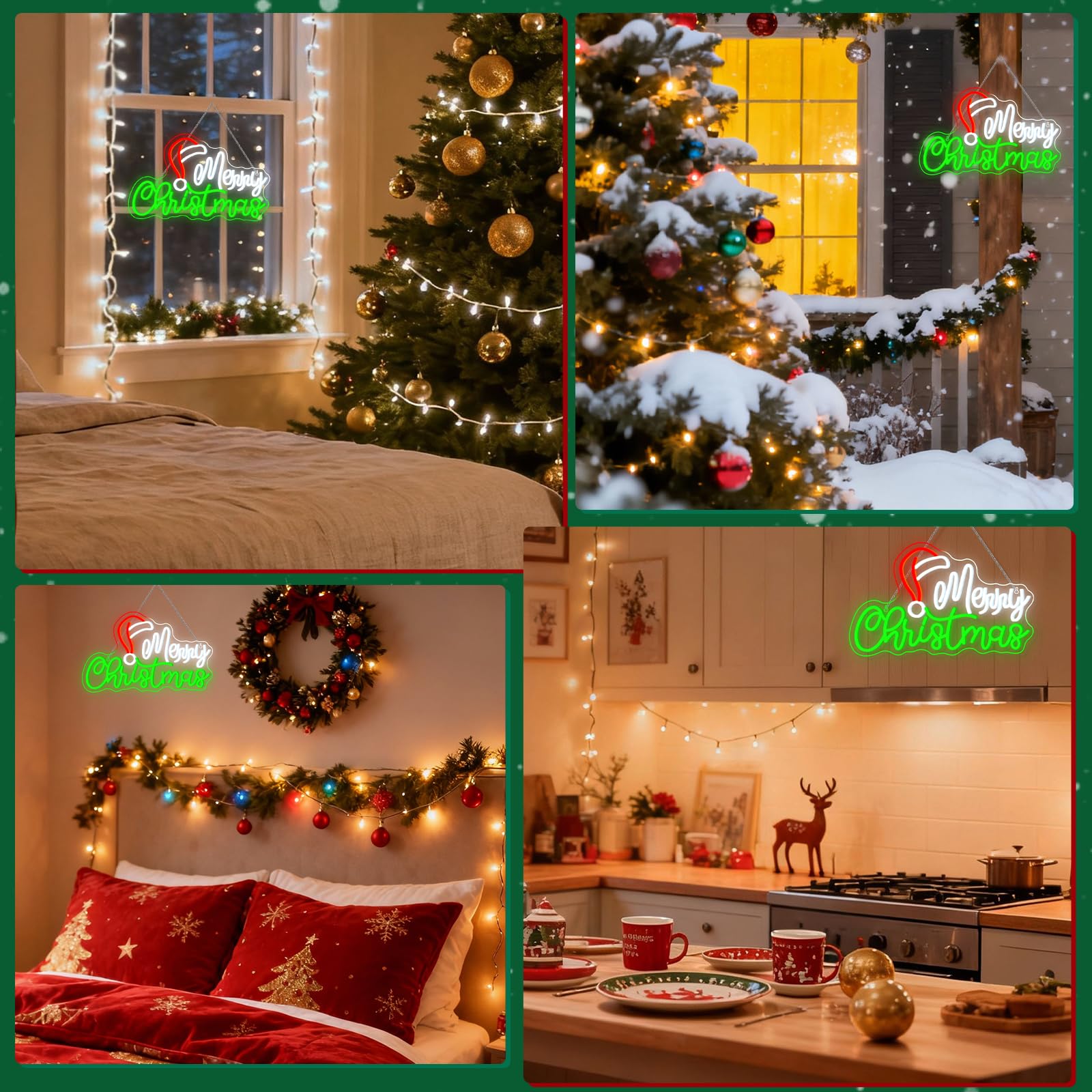 Looklight Lady Neon Sign,Neon Sign for Wall Decor,Lady Back Neon Light Up Sign,LED Sign Blue Neon Sign for Bedroom Man Cave Game Room Home Party Art Decor,Bar,Club: Merry Christmas