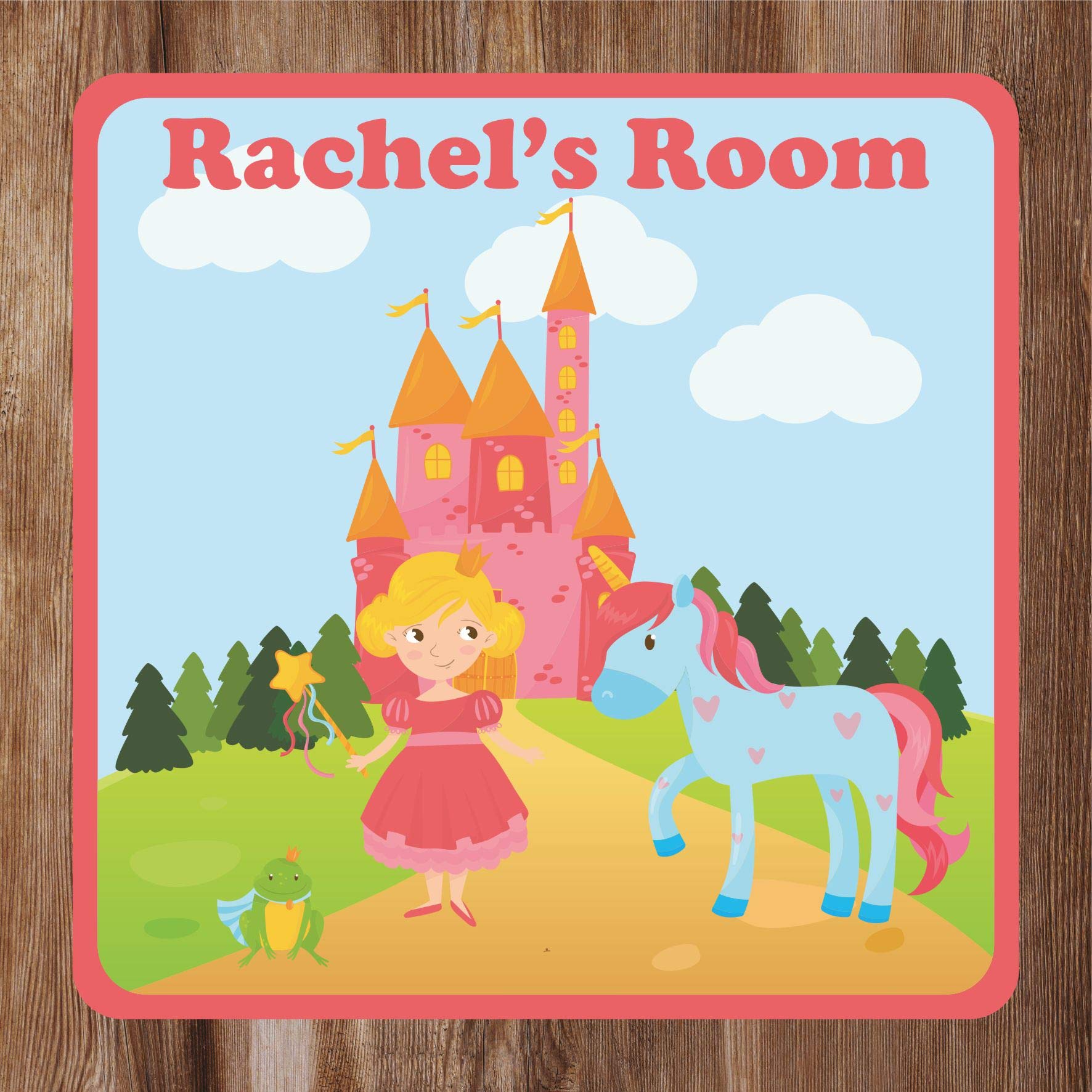 Princess Castle Kids Bedroom Door Sign Personalised For You - Any Name! Door Plaque,Girls/Boys,Nursery,Decor,Kids Room,Fairy Tale,Fantasy