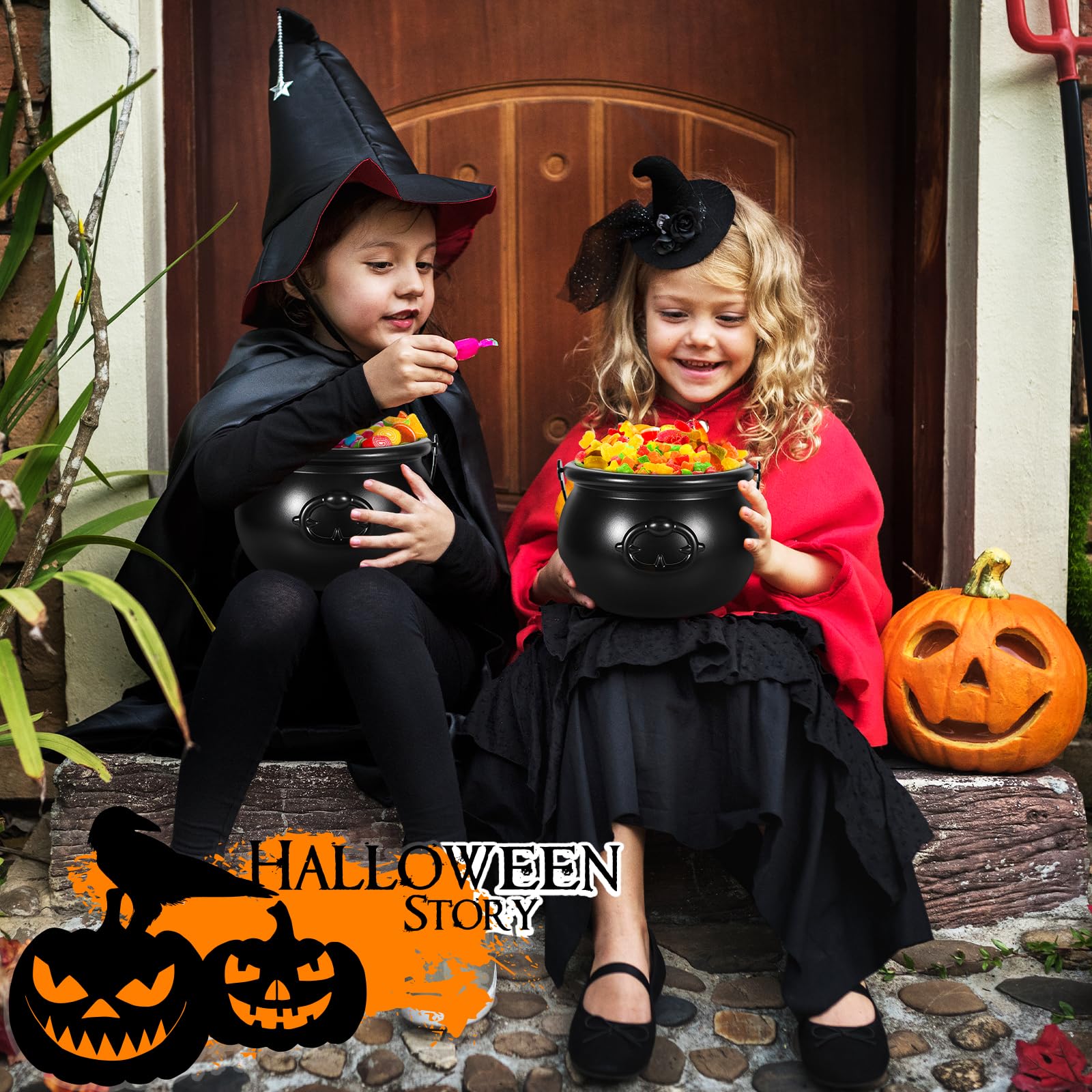 Confezione Da 6 Piccole Ciotole Per Caramelle A Forma Di Strega