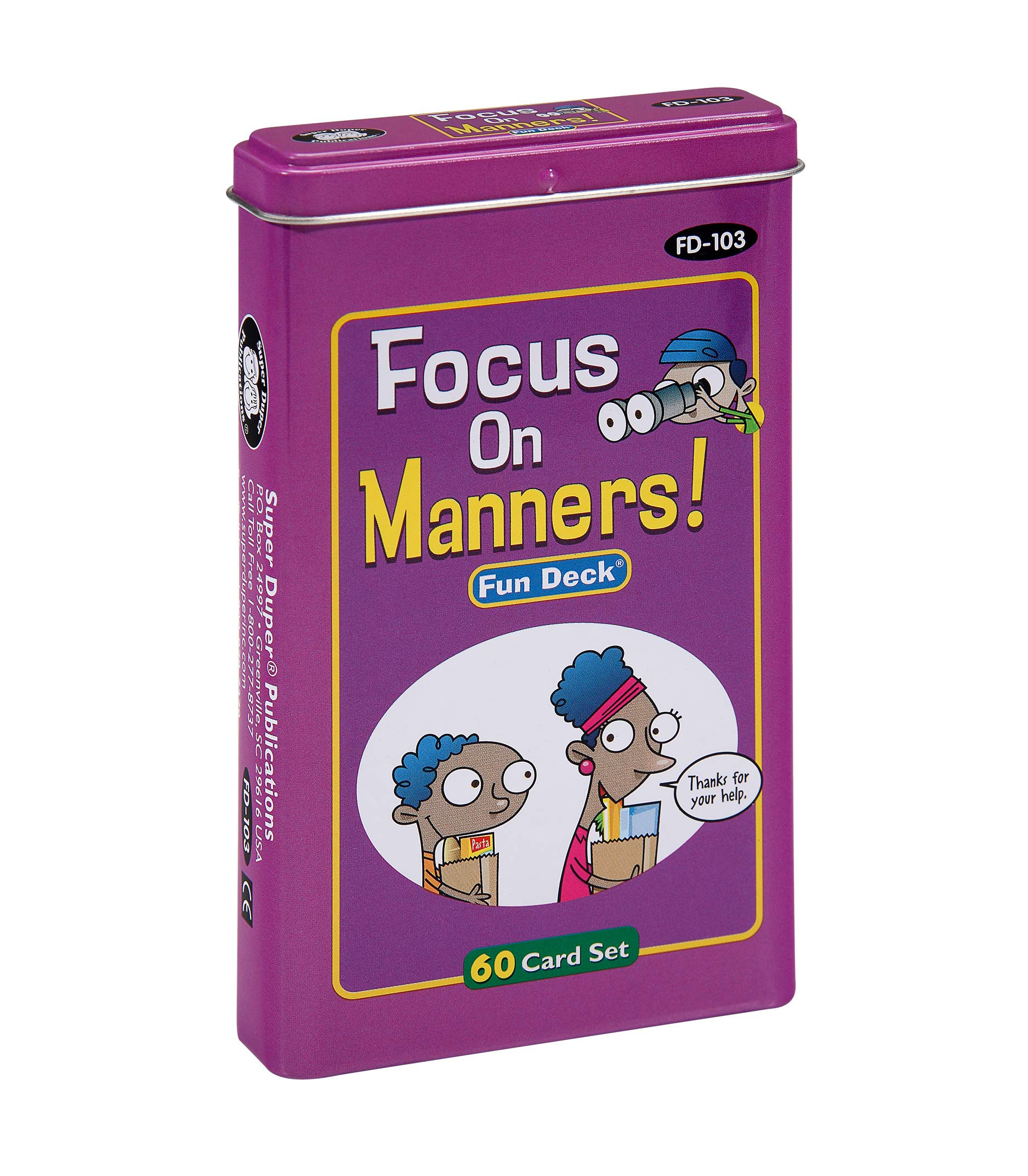 Amazon.com: Super Duper Publications | Focus on Manners Fun Deck | Behavior  and Social Skills Flash Cards | Educational Learning Materials for Children  : Toys & Games
