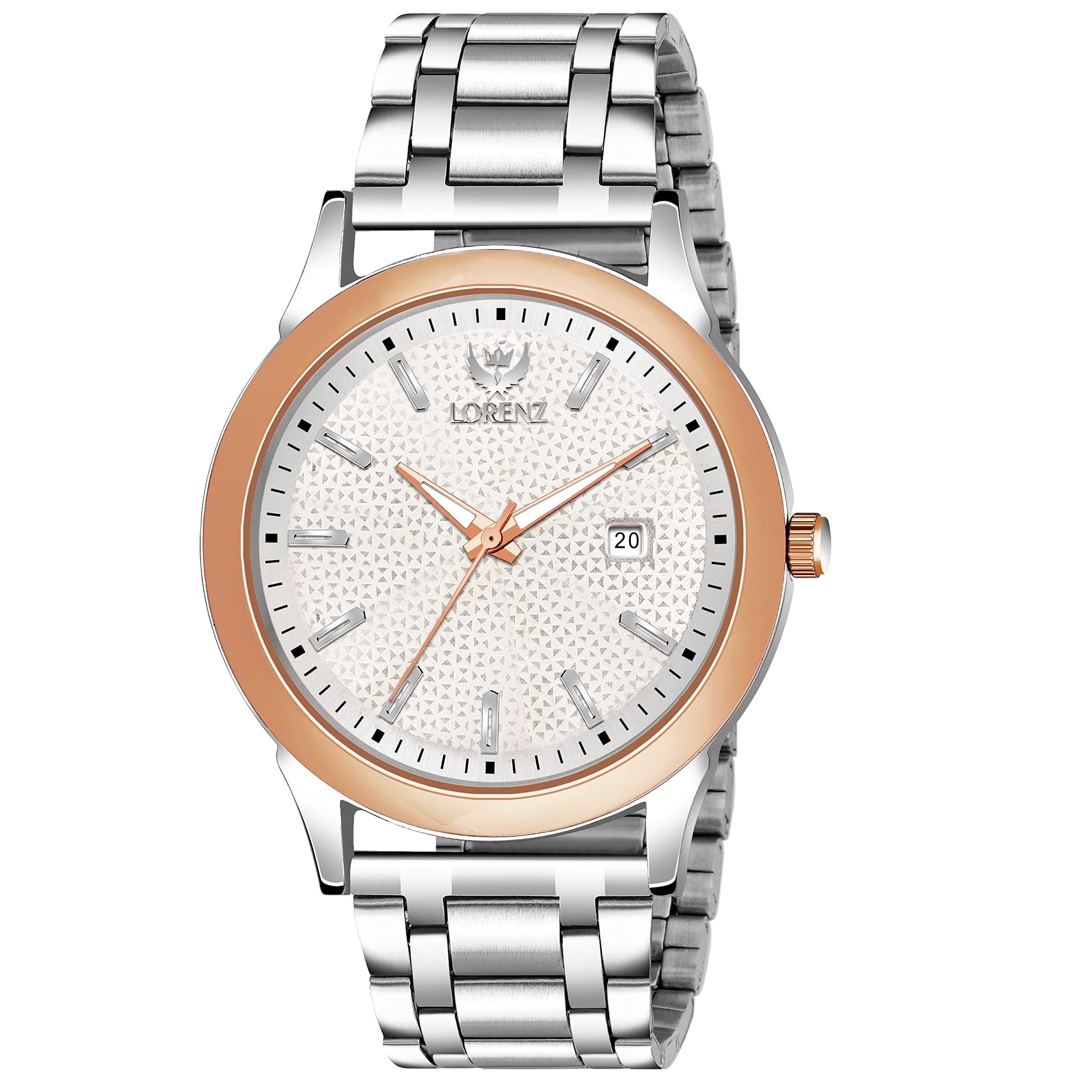 LORENZ Analogue Date Functioning Stainless Steel Chain Watch for Men | MK-4051R (B0C2TZ4HFK) Amazon Price History, Amazon Price Tracker