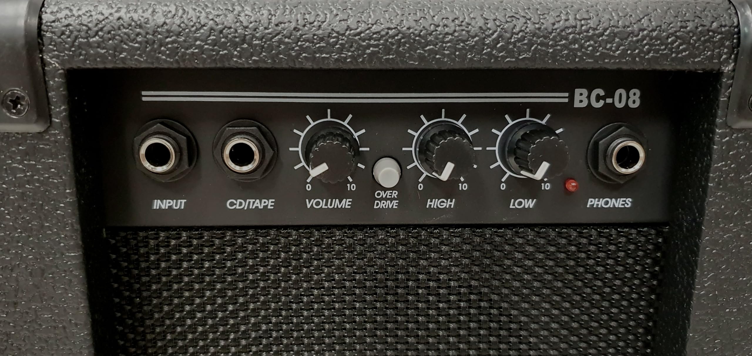 Rockstar - Amplificador de Guitarra Eléctrica BC08-0357 | 10W Potencia | Altavoz 5" Full Range | Canales Clean y Drive | Salida Auricular, Entrada Auxiliar CD/Tape