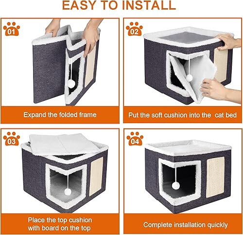 Cat Houses for Indoor Cats — close-up of materials and construction quality