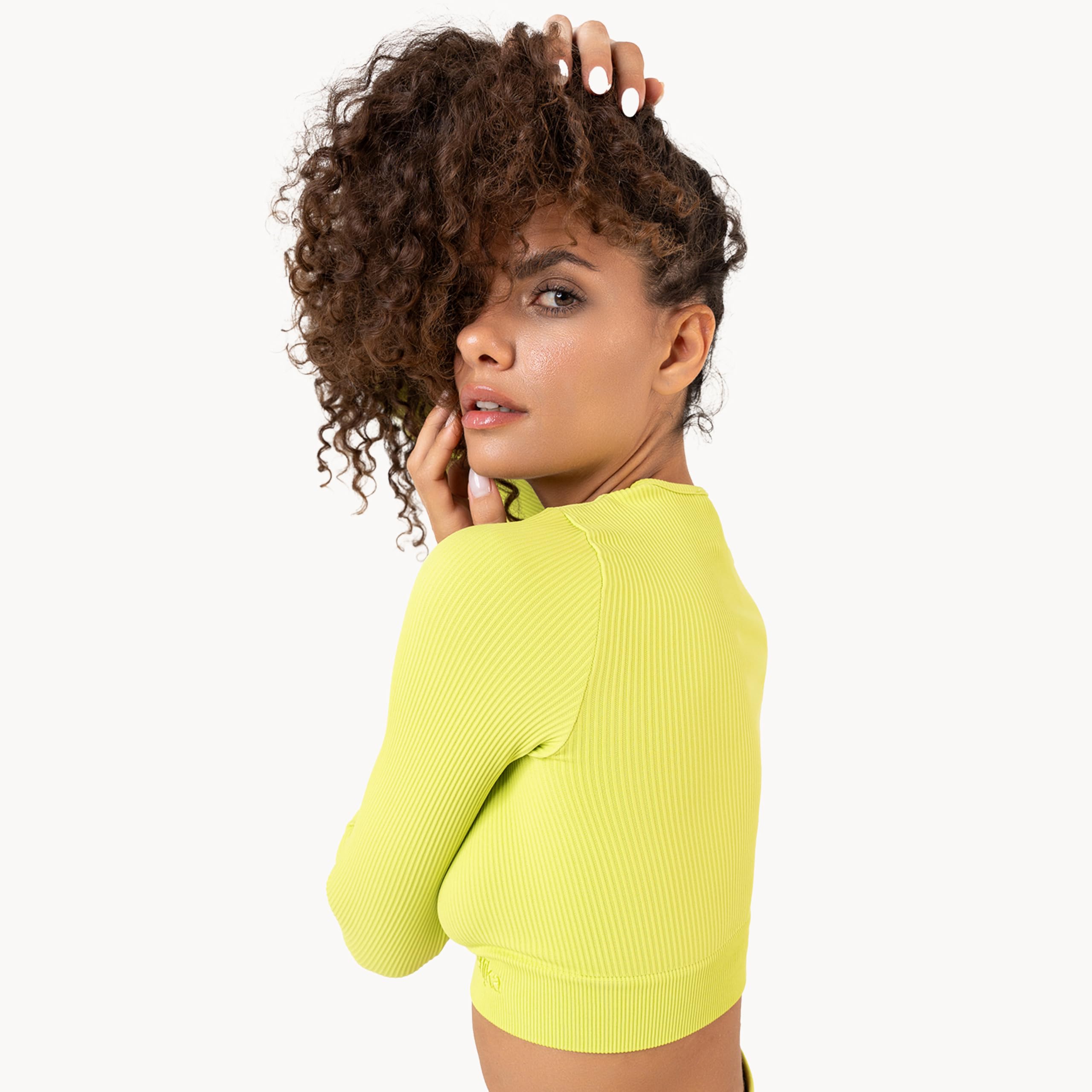 Invertika Top Sportswear Donna in Microfibra Effetto Push up Modellante e Contenitivo - Intimo Sportivo Donna a Costine Made in Italy