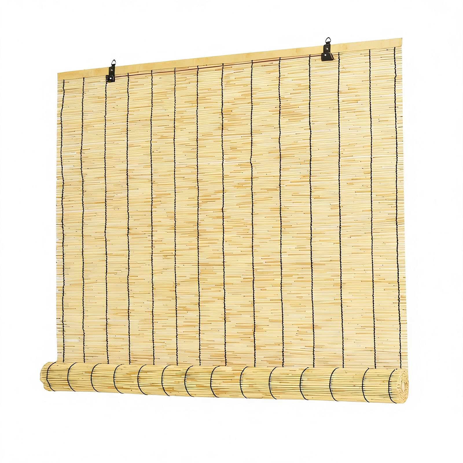 Roll Up Bamboo Shades Blinds for Patio ★Custom Size★Retro Reed Blinds Outdoor Roll Up Shades for Porch Sun Shade Reed Curtains Window Shades for Home