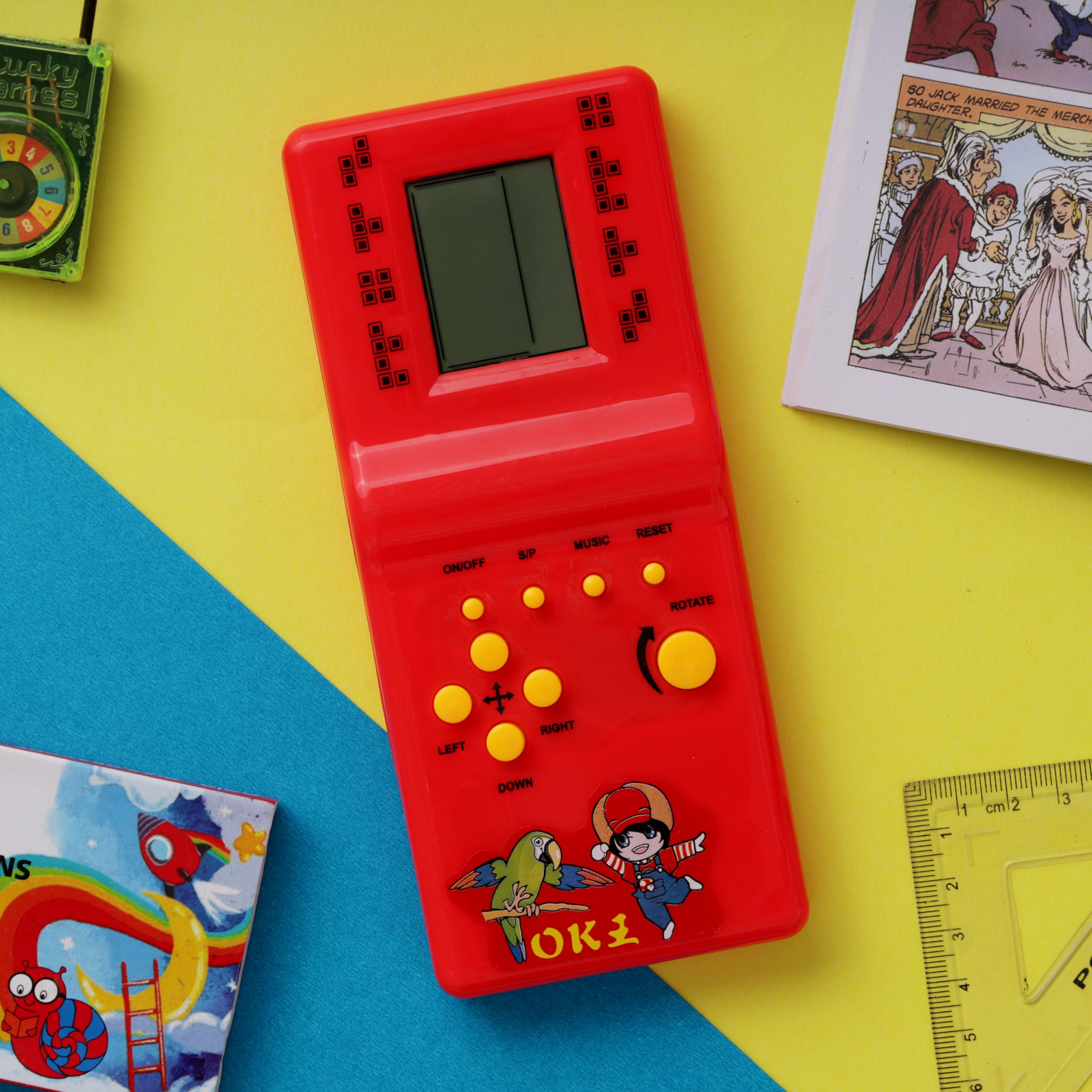 Oye Happy 90s Nostalgia Bhai Dooj Gift Hamper for Brother | Retro Childhood Games, Comic Book, Candies & Mug | Unique Bhai Dooj Gift for Bro, Bhai, Bhaiya | Multi-color 1