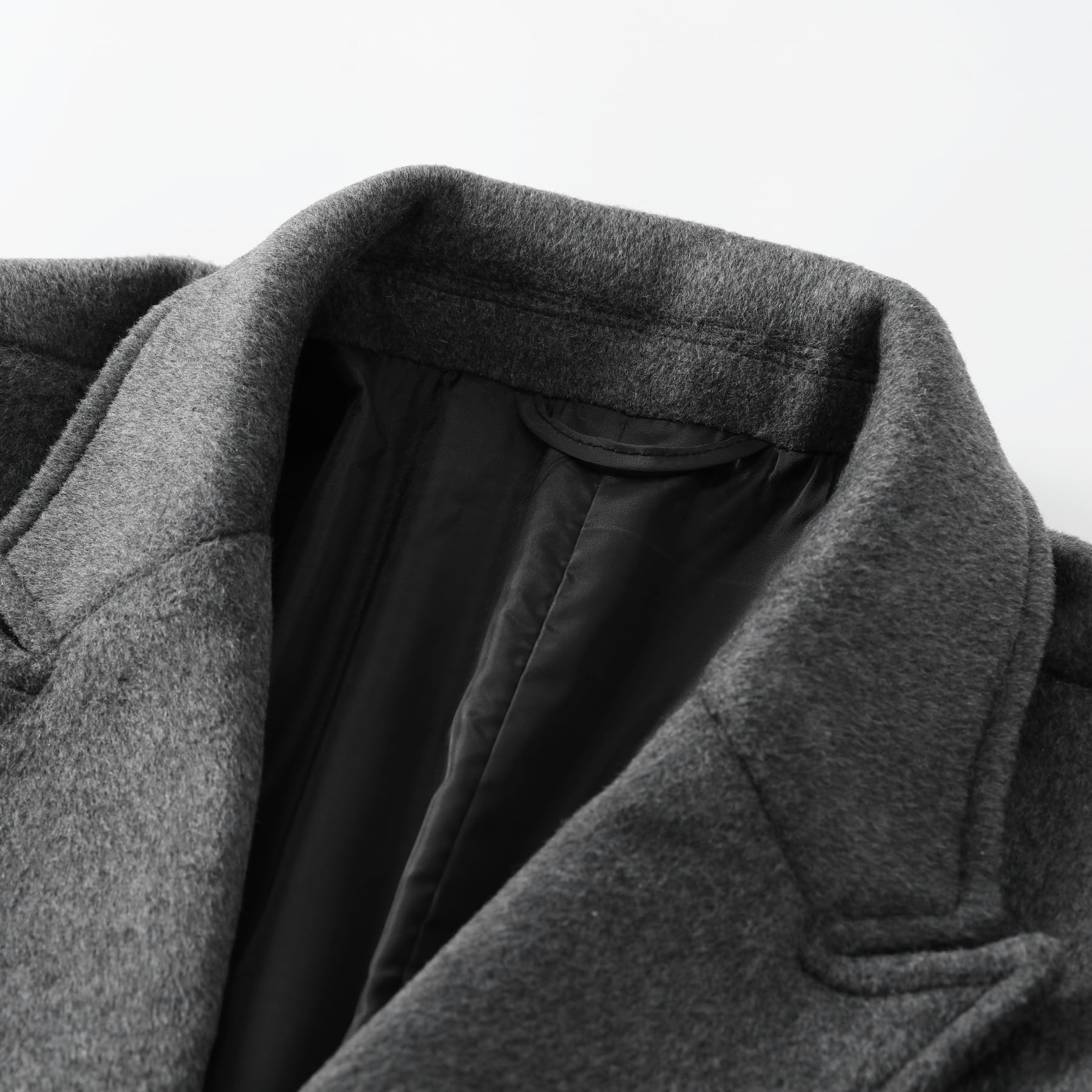 Allthemen Cappotto da Uomo Invernale Lungo Trench Coat Doppiopetto Caldo Casual Lana Coat Slim Fit Business Outerwear a Vento