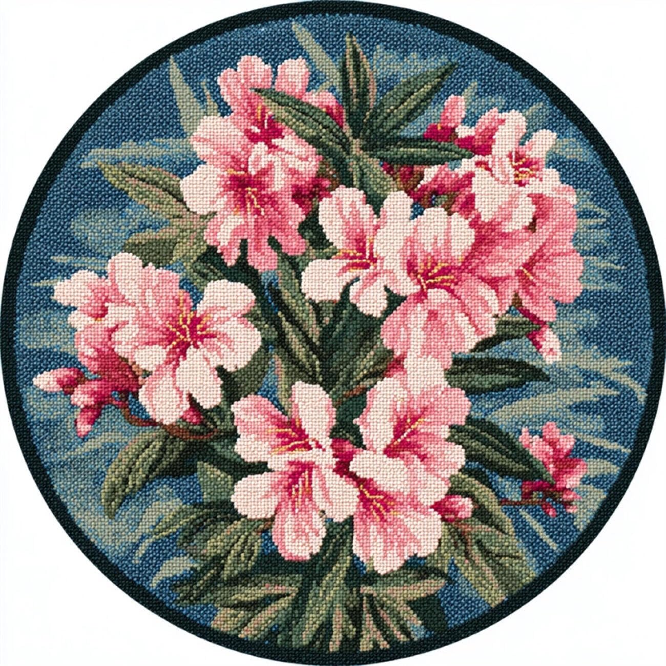 Kitquiver Tapestry Kits for Adults Pink Flowers 60x60cm