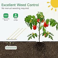 Vista 5 de GreatBuddy Tela de barrera contra malezas de 3 pies x 100 pies, resistente, 3.2 onzas de alta densidad para jardín, patio, camino, cubierta