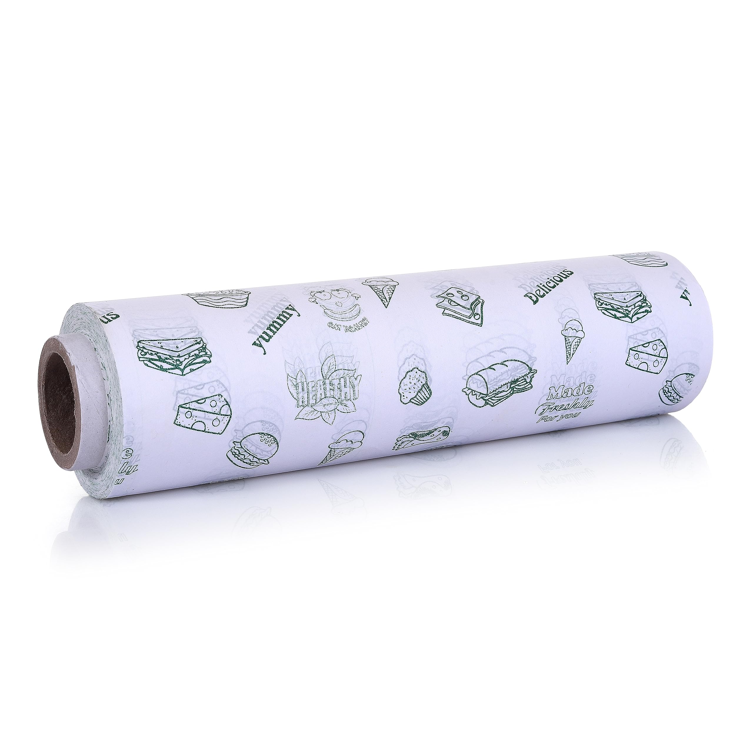 100 Meter Food Wrapping Butter Paper for Food Wrapping (Green Print, Pack 1) 3