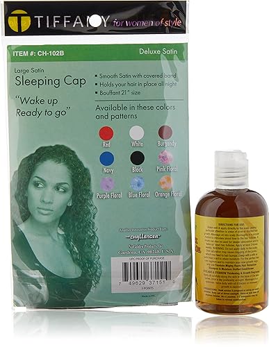 Miniatura 3 de Fountain Aceite de ricino jamaicano negro real negro 4 onzas con capó de satén