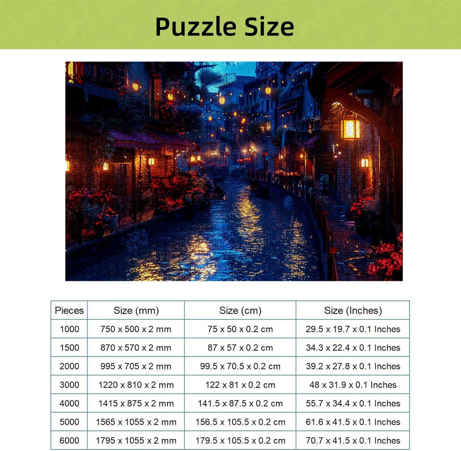 Puzzle 4000 sztuk dla dorosłych, 4000 sztuk puzzli wodne miasto 4000 sztuk sztuki dla dorosłych i młodzieży, rozmiar: 141 x 87 cm, wymagające drewniane puzzle krajobraz, puzzle pomysł na prezent dla