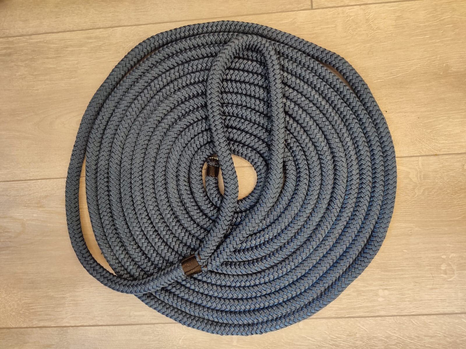 Líneas de amarre trenzadas de poliéster preempalmado de 16 mm, cuerdas de amarre azul 1 x 10 metros (azul)