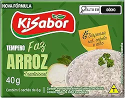 KiSabor, Faz Arroz Tradicional, 5 Sachês de 8 Gramas
