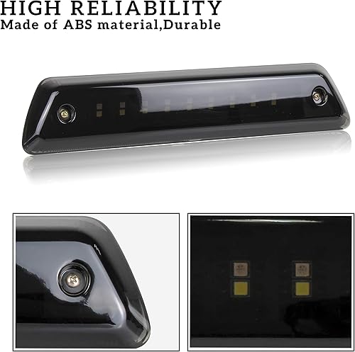 Miniatura 3 de KEWISAUTO Tercera luz de freno LED para F150 09-14, luz trasera de freno LED negra con lente ahumada para accesorios Ford F-150 2009-2014 (1 unidad)