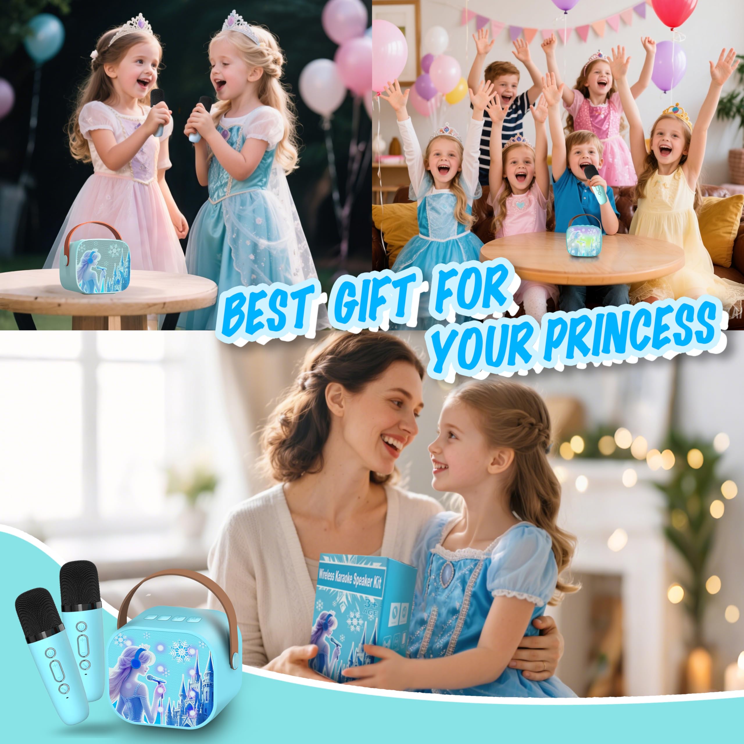 Giocattoli per karaoke, giocattoli congelati per ragazze principessa giocattoli, 3 4 5 6 7 8 9 10 anni regali di compleanno, giocattoli per ragazze per età 8-13, regali per adolescenti, giocattoli per