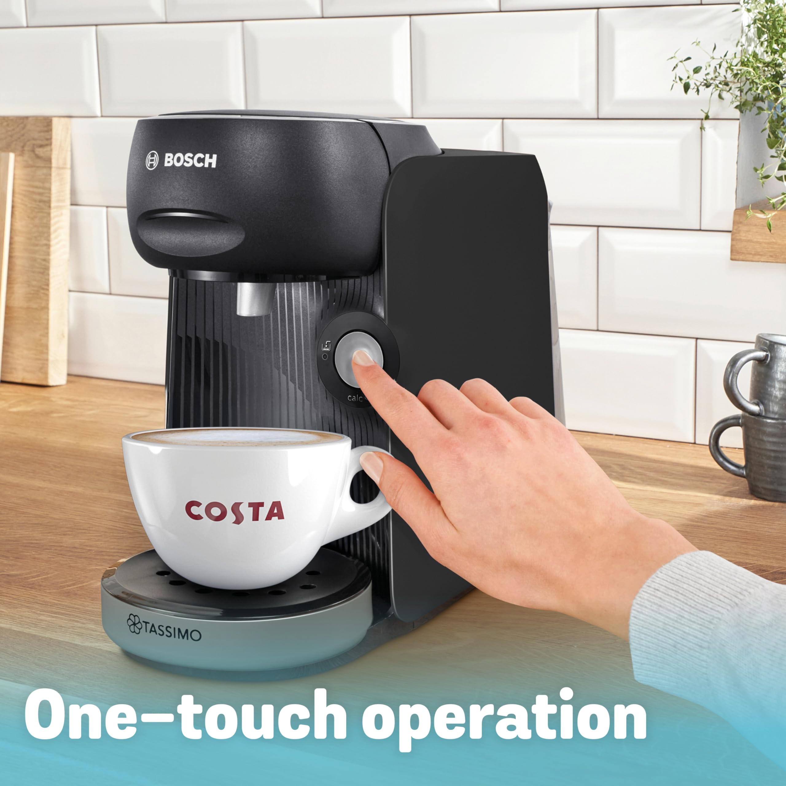 Tassimo by Bosch, Finesse Classic Friendly, máquina de café en cápsulas, TAS1620GB, con INTELLIBREW, compatible con 50 bebidas diferentes, 0,7 litros, color negro