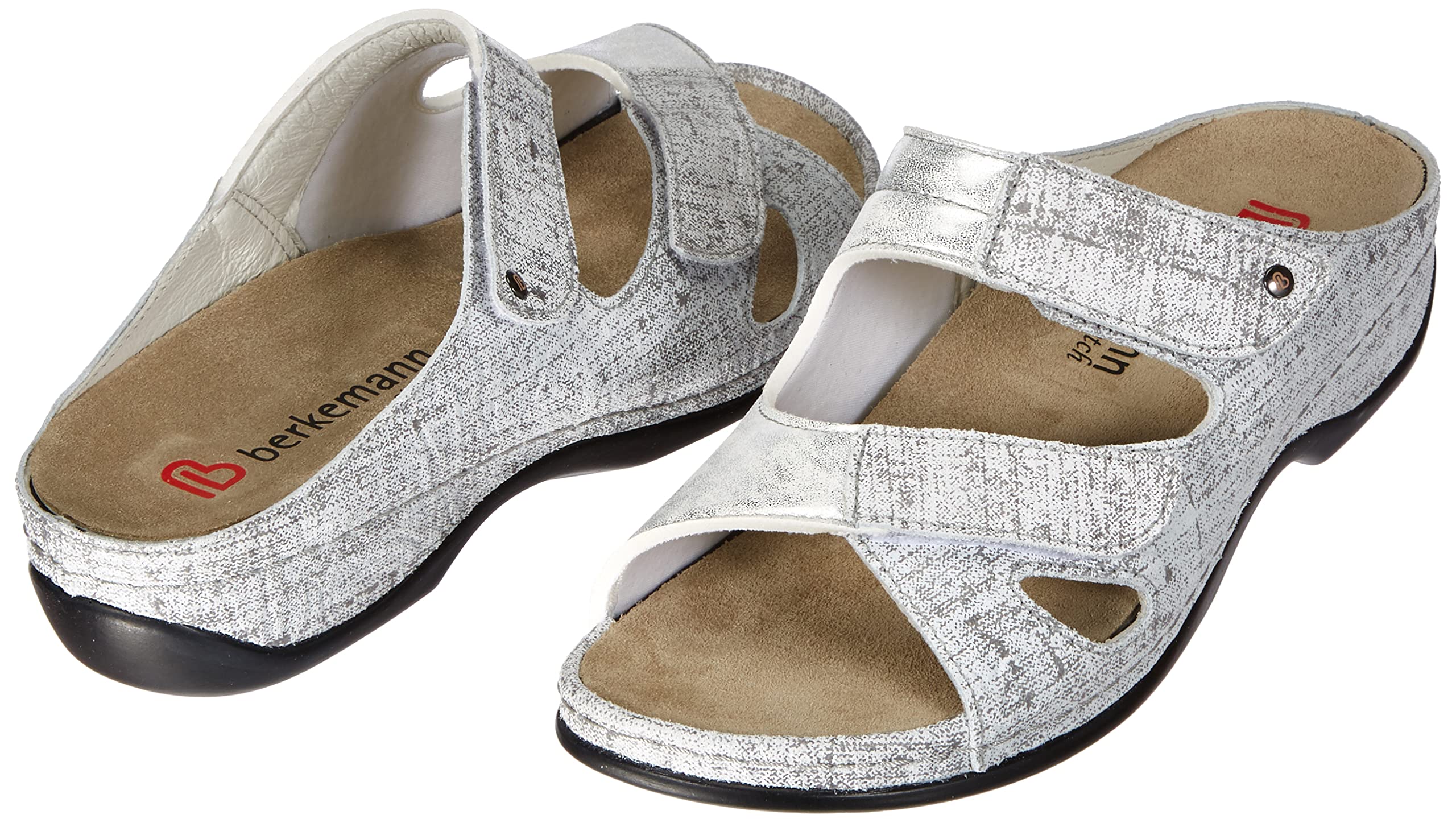Berkemann Damskie kapcie Janna, Washed Grey Linen, 42 2/3 EU