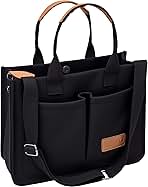 Tote Bag for Women With Compartments,Large Canvas Tote Women's Purse Crossbody Bags Work Laptop Book Bag Satchels Handbags