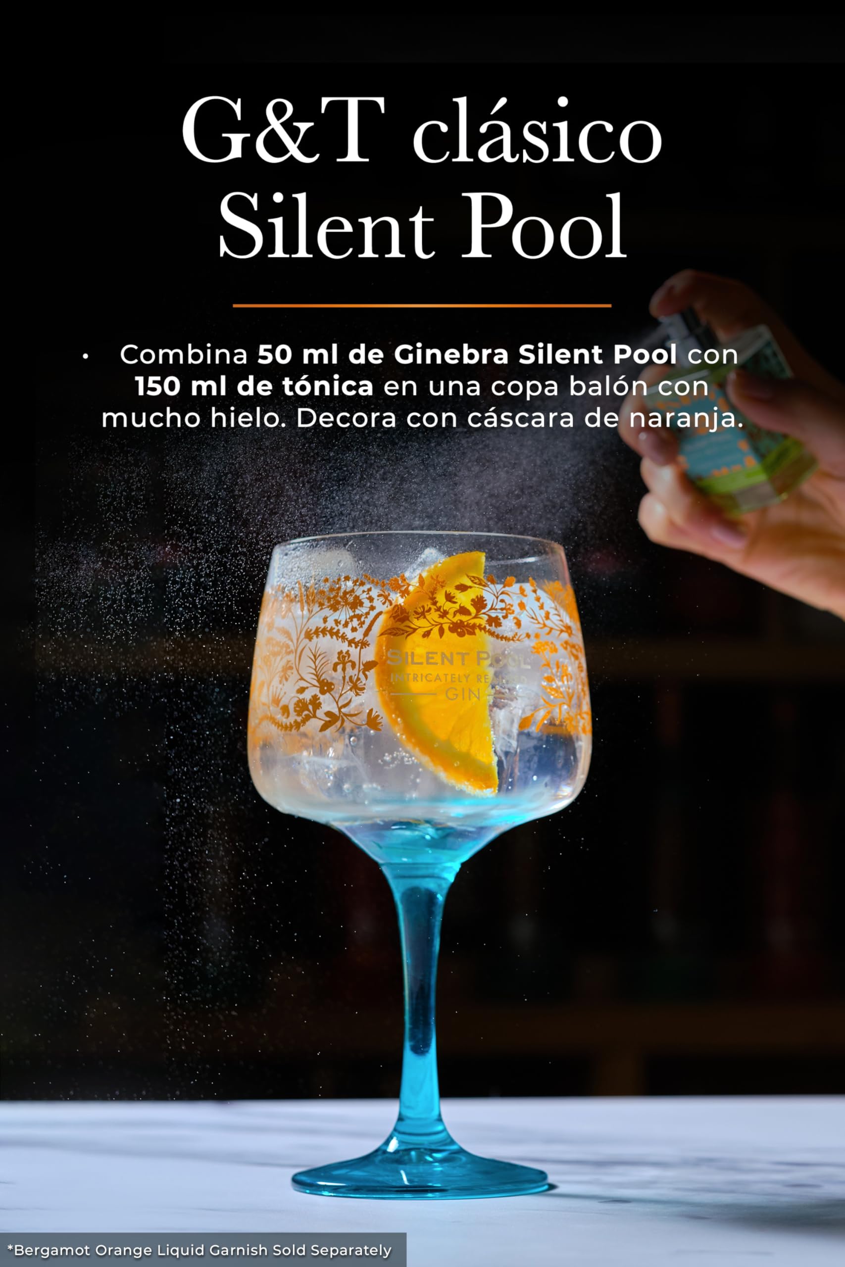 Silent Pool Gin – Ginebra Premium Artesanal Original con 24 Botánicos – 43% Vol. – Botella de 70 cl