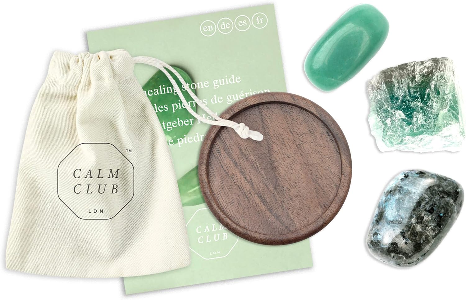 Healing Crystals | Set of 3 Luck Healing Stones and Crystals | Fluorite, Labradorite & Green Aventurine | Crystal Gifts & Meditation Gifts | Chakra Set | Crystal Sets