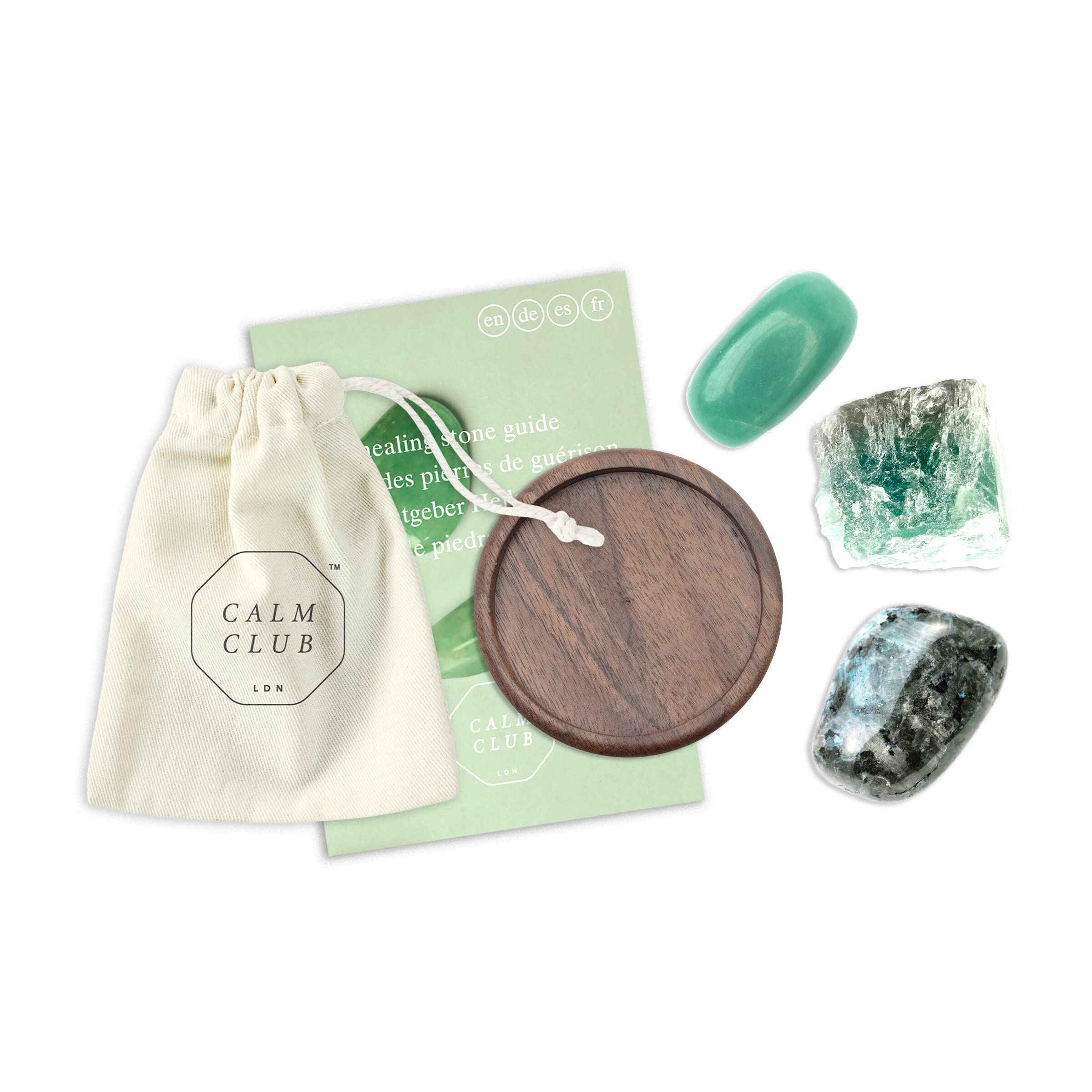 Healing Crystals | Set of 3 Luck Healing Stones and Crystals | Fluorite, Labradorite & Green Aventurine | Crystal Gifts & Meditation Gifts | Chakra Set | Crystal Sets