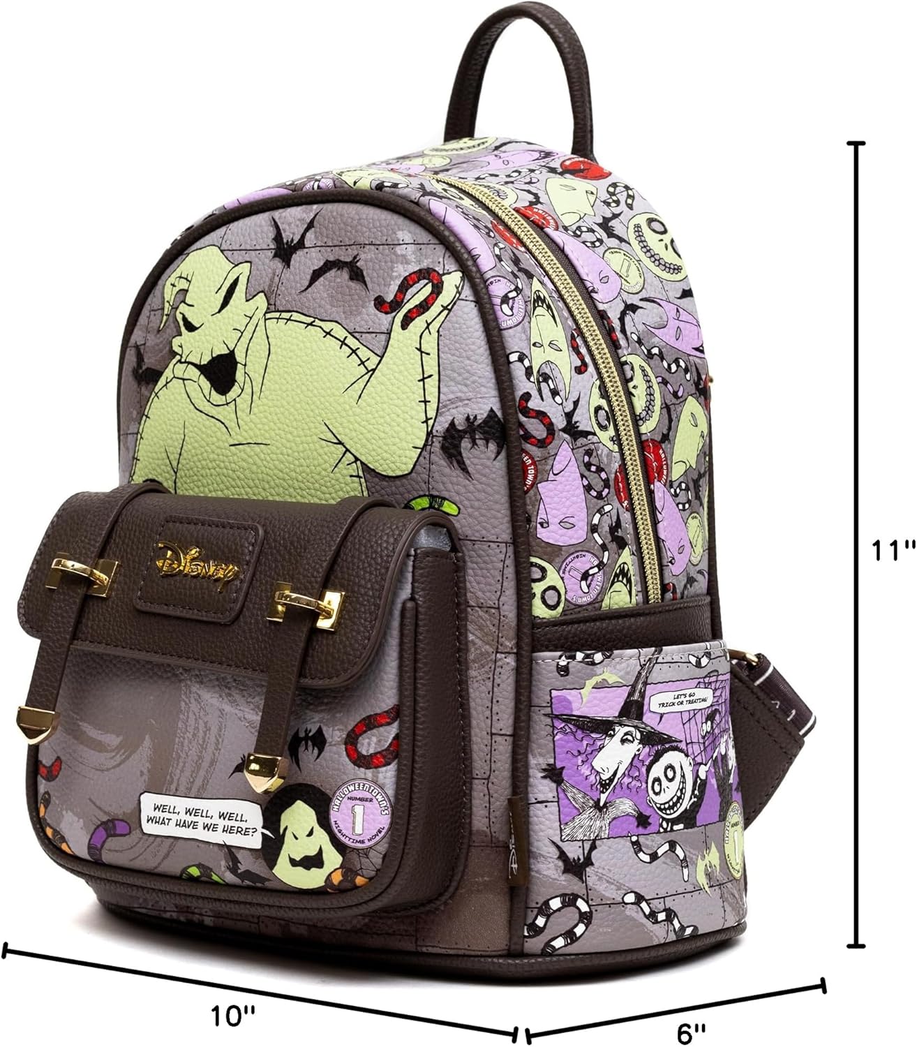 Wondapop Nightmare Before Christmas - Oogie Boogie 11" Vegan Leather Fashion Mini Backpack