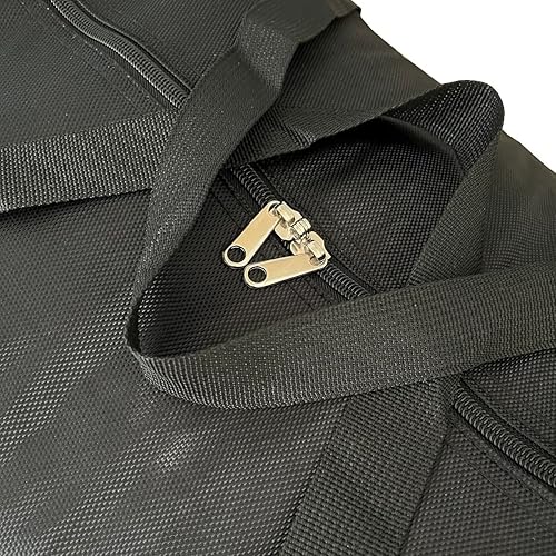 Miniatura 3 de DoYiKe Bolsa de almacenamiento extra grande con cremalleras y asas, bolsa de lona plegable grande negra para viajes, 130 L