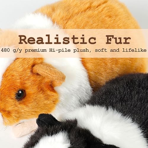 Miniatura 6 de 2 peluches de conejillo de indias  Juguetes de peluche realistas para niños, pequeños animales vivos, juguete de muñeca para cumpleaños de niños y